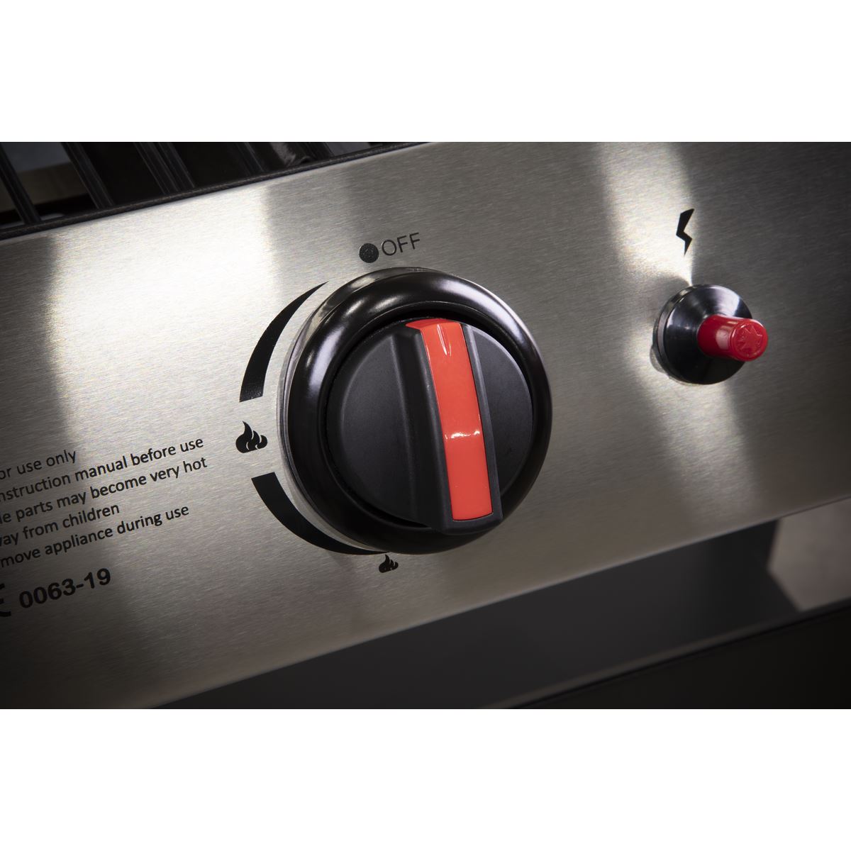 Sealey Dellonda 4 Burner Gas BBQ Grill Ignition Black Stainless Steel DG15