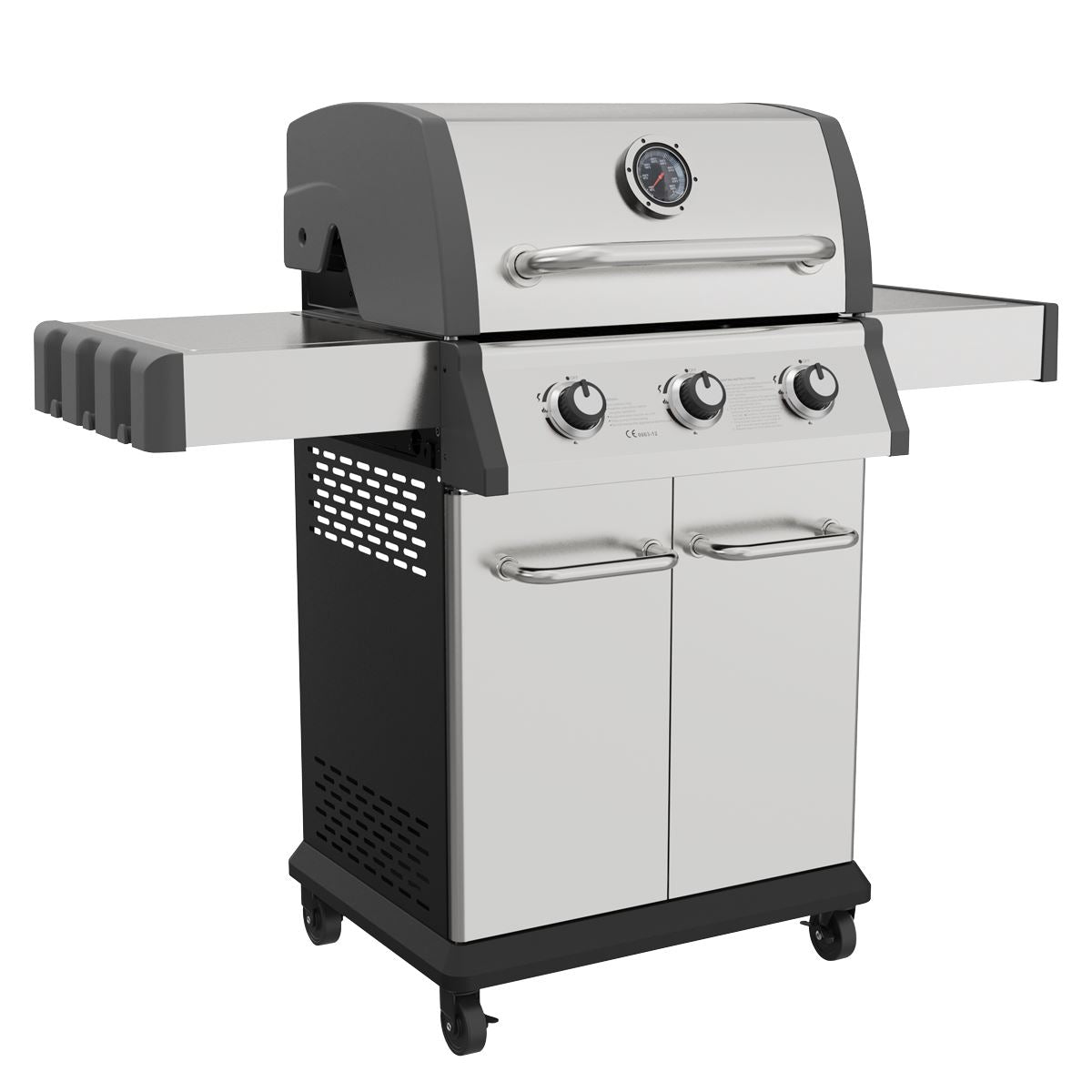 Sealey Dellonda 3 Burner Deluxe Gas BBQ Piezo Ignition Stainless Steel DG16