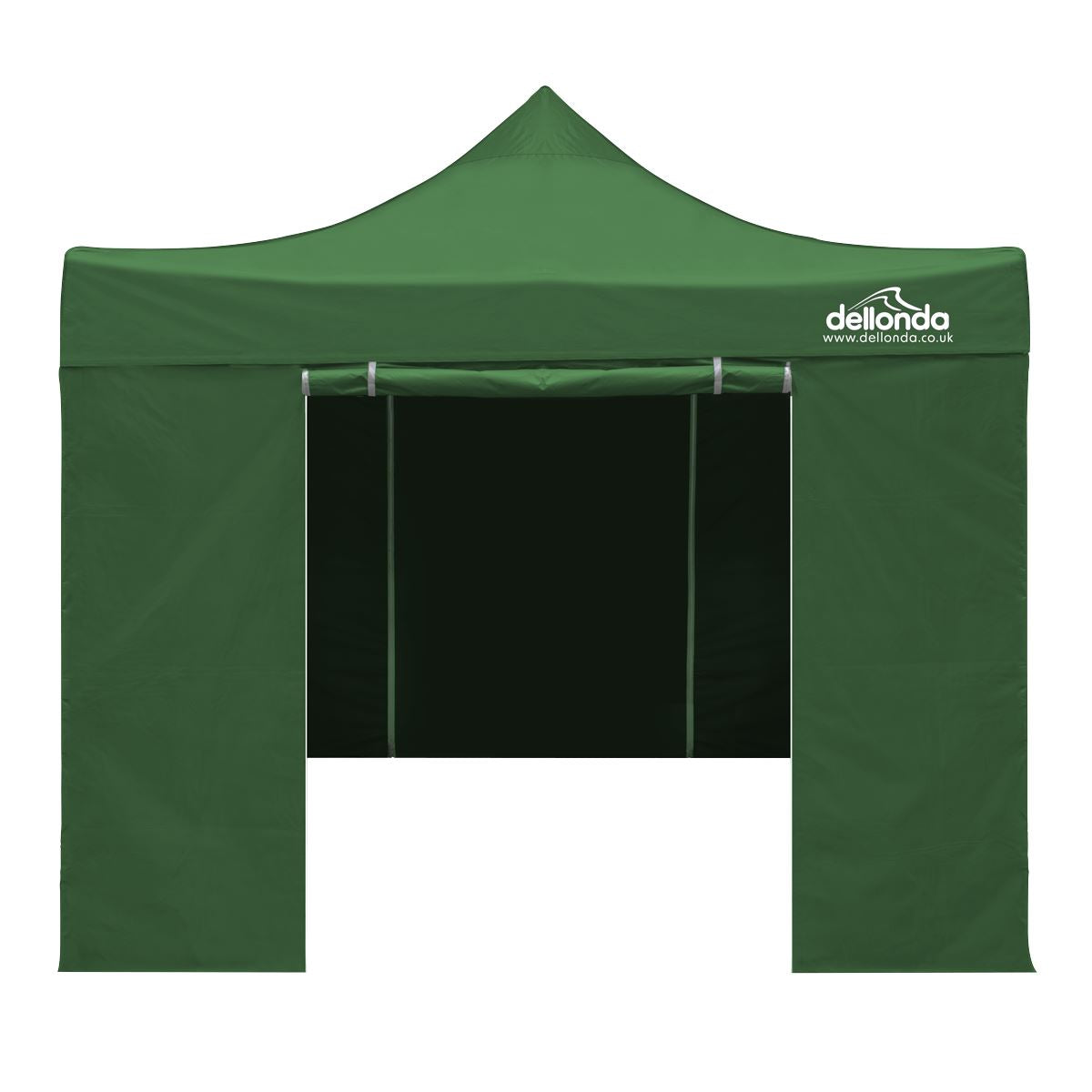 Sealey Dellonda Premium 2x2m Pop-Up Gazebo & Side Walls, PVC Coated, Water Resistant Fabric with Carry Bag, Rope, Stakes & Weight Bags - Green DG162