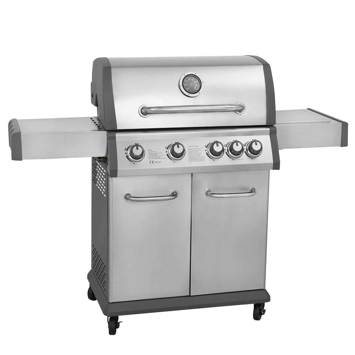 Sealey Dellonda Deluxe Gas BBQ Grill Stainless Steel Side Burner DG17