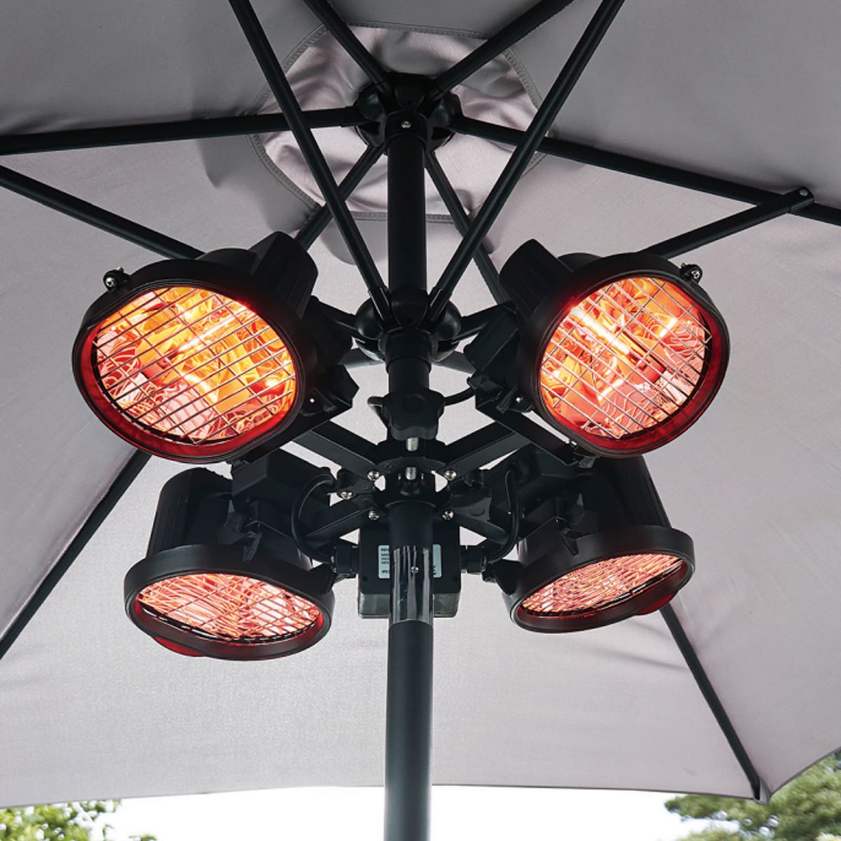 Sealey Dellonda Folding Parasol Gazebo Patio Infrared Heater Four Panels DG178