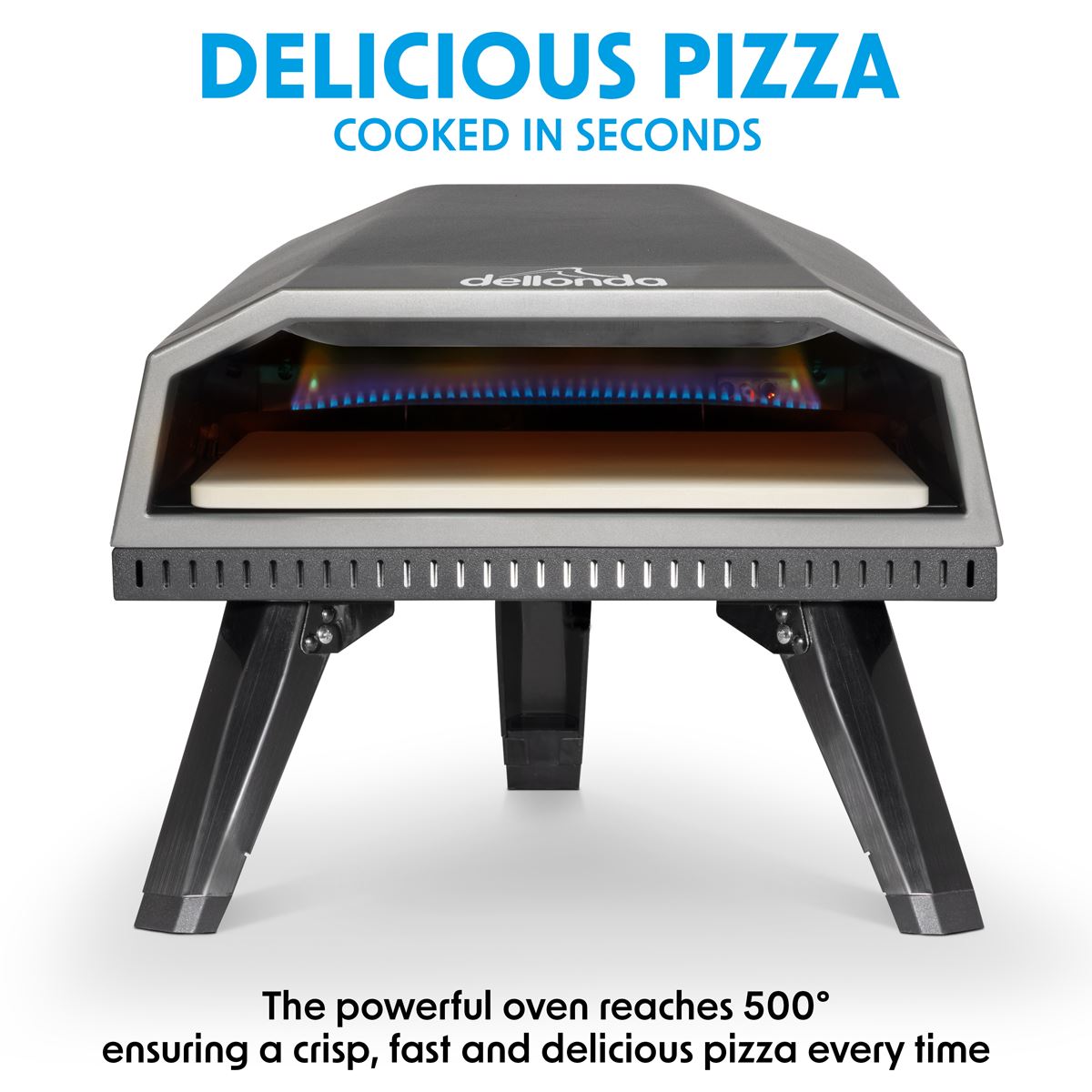 Sealey Dellonda Gas Pizza Oven with Gas Regulator, Water Resistant Cover/Carry Bag & 12" Pizza Peel DG257