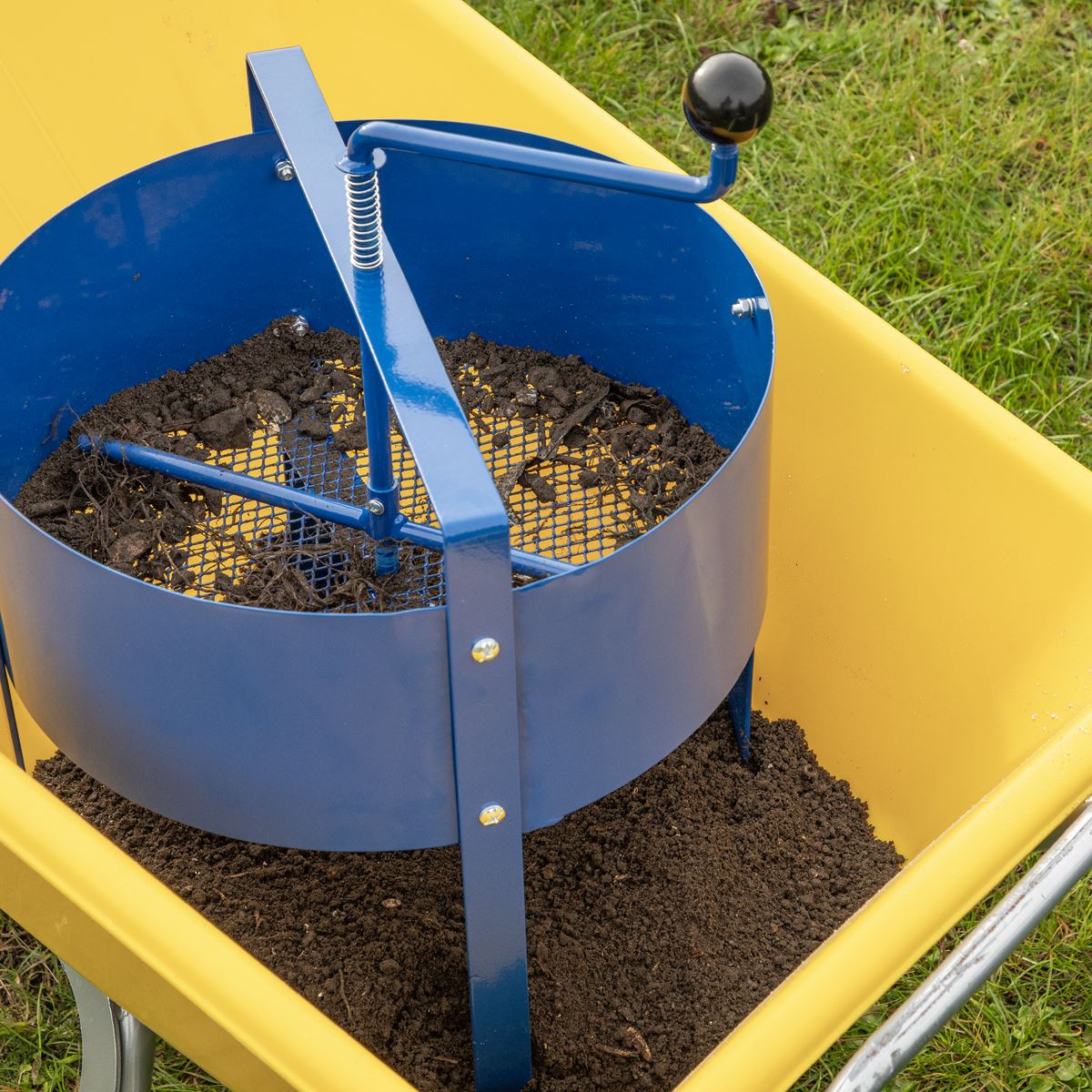 Dellonda Large Rotary Garden Sieve Soil Stones Compost Rocks 1.2mm Blue DG261