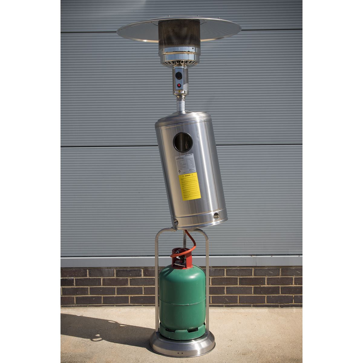 Sealey Dellonda Gas Patio Heater 13kW Stainless Steel Commercial On Wheels DG2