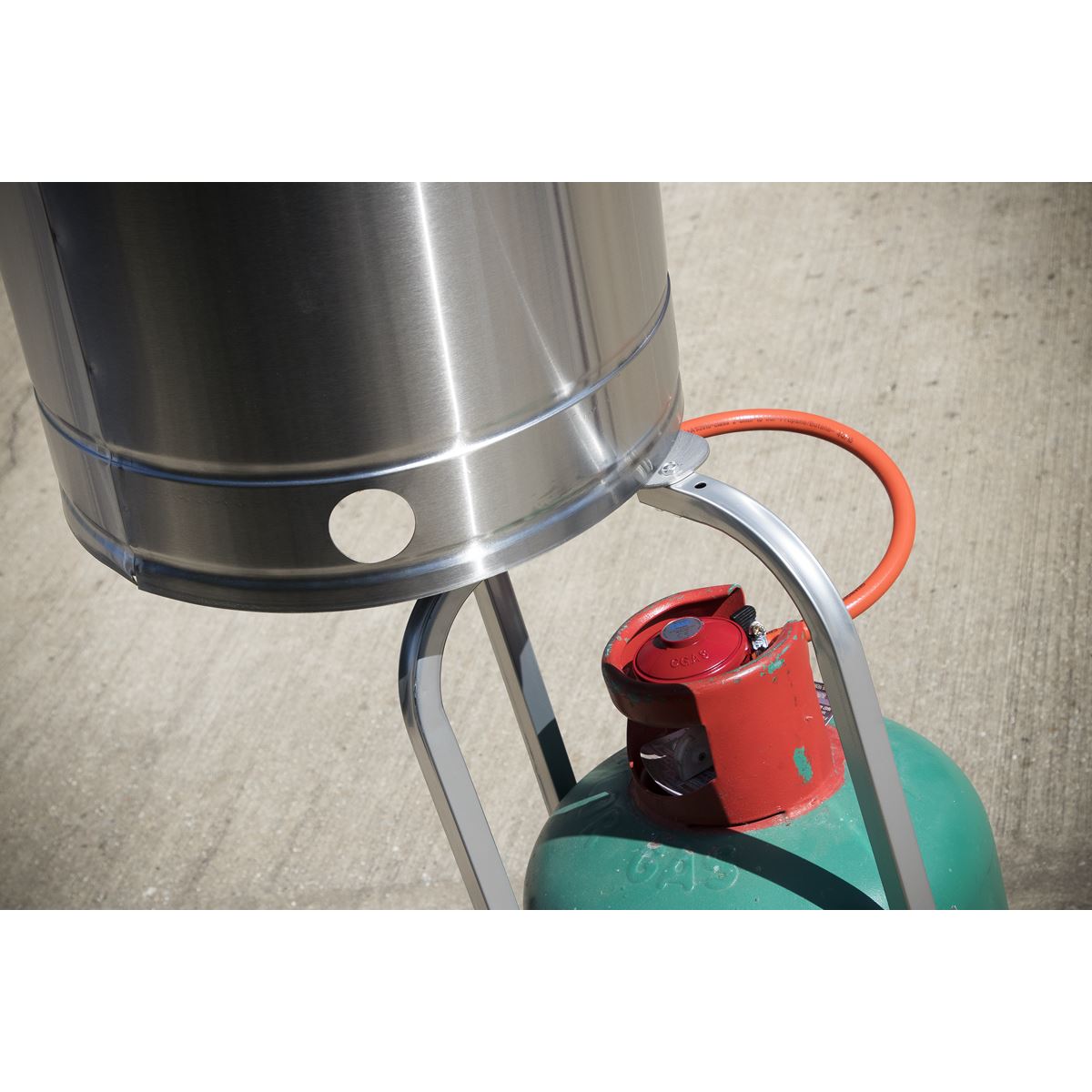 Sealey Dellonda Gas Patio Heater 13kW Stainless Steel Commercial On Wheels DG2