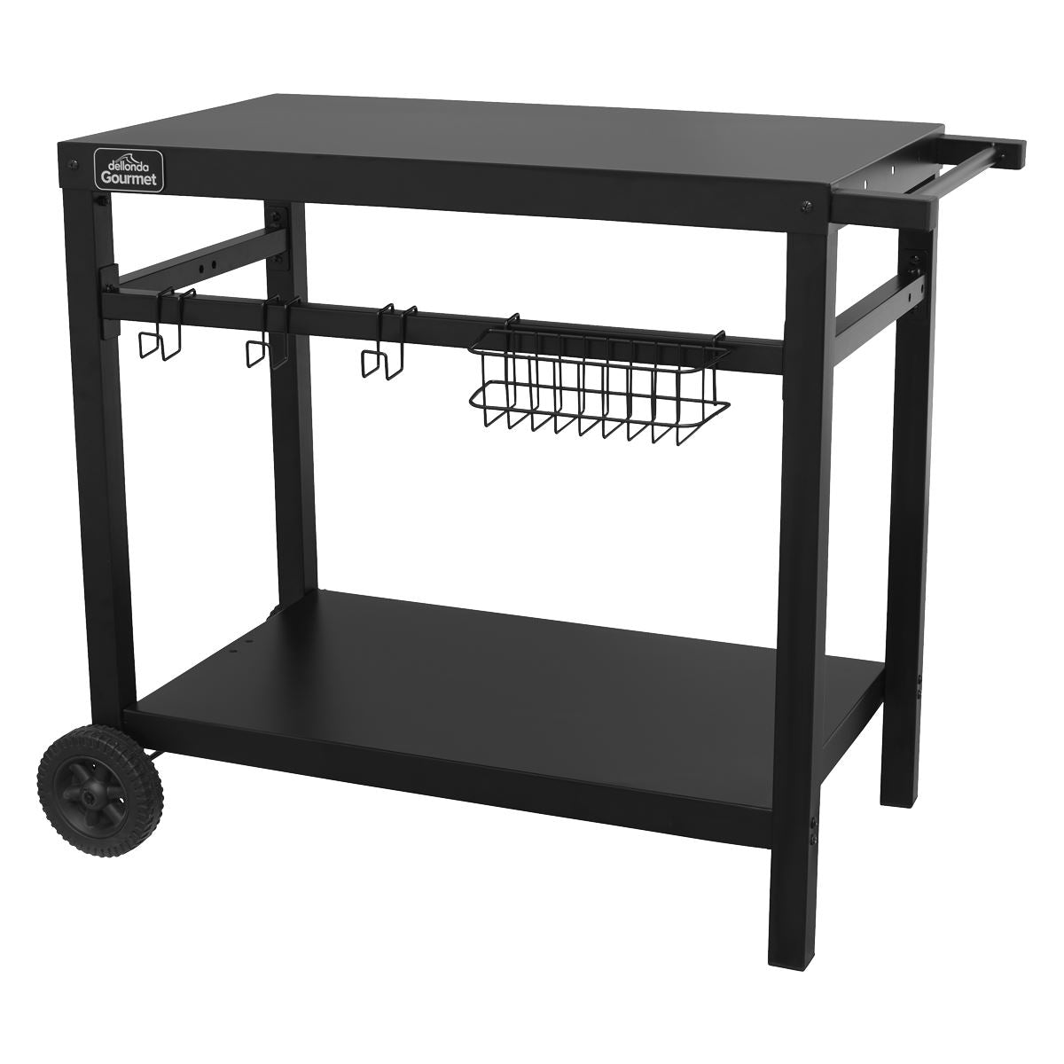 Dellonda BBQ & Plancha Trolley Outdoor Cooking Utensil Holder Black DG45 DG45