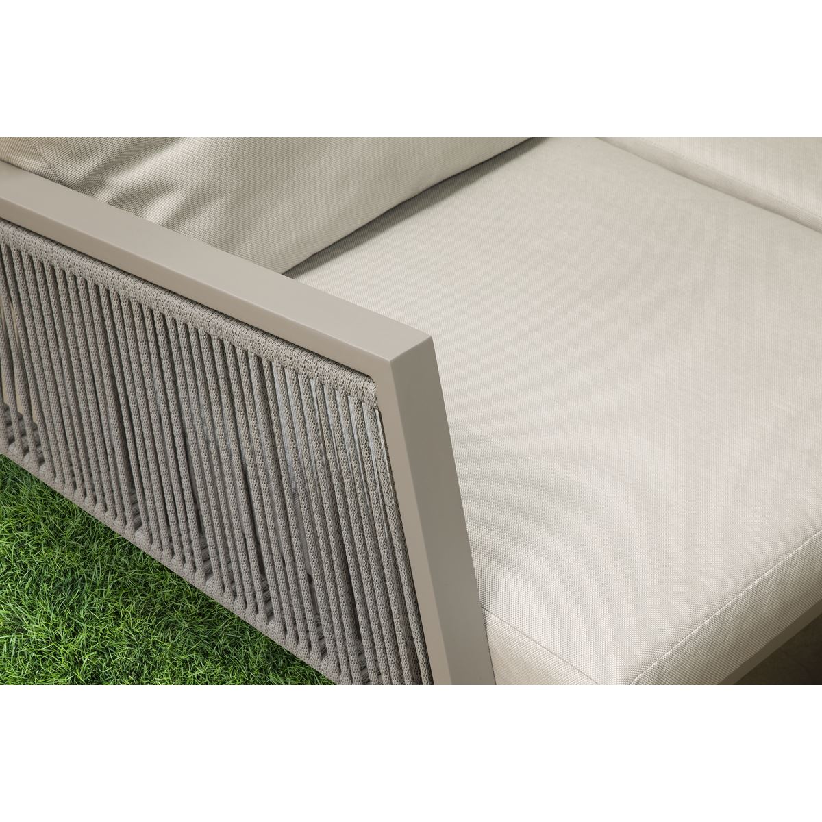 Sealey Dellonda Fusion 4-Piece Outdoor Garden Corner Sofa & Coffee Table Set, Aluminium DG57