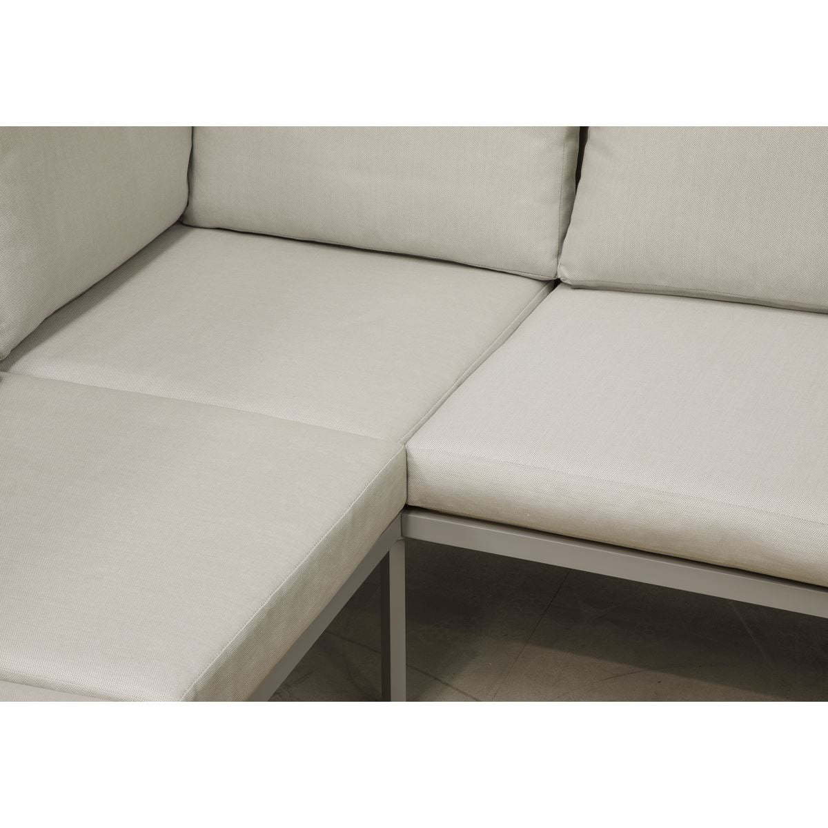 Sealey Dellonda Fusion 4-Piece Outdoor Garden Corner Sofa & Coffee Table Set, Aluminium DG57