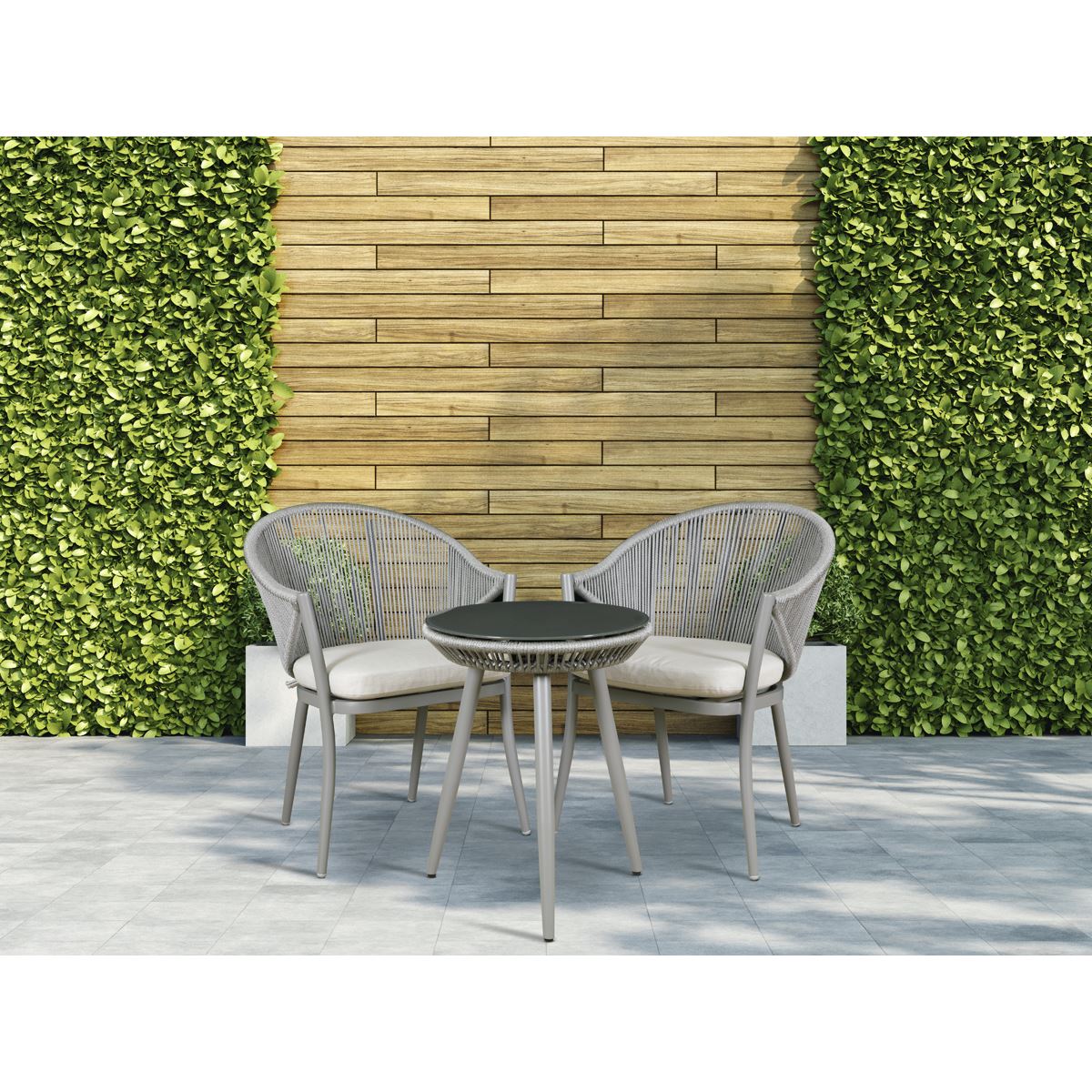 Sealey Dellonda Echo 3pc Aluminium Balcony Set with Tempered Glass Top DG58