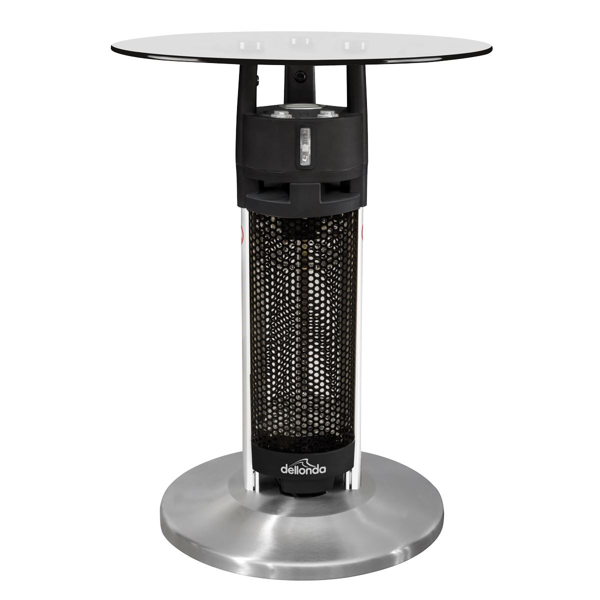Sealey Dellonda Bistro Table with 1200W Heater, 65cm, Black/Stainless Steel DG62