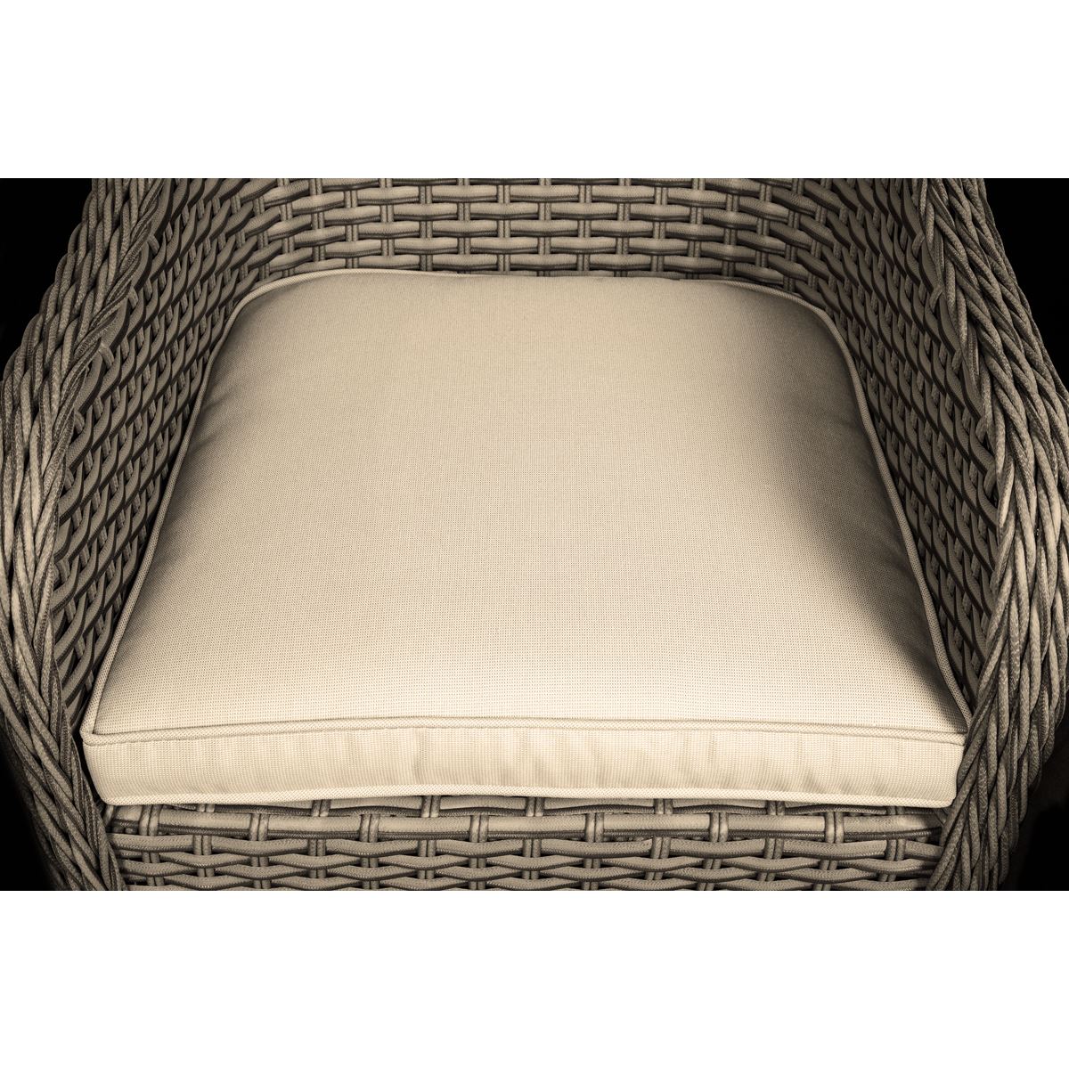 Dellonda Chester Rattan Wicker Garden Dining Chairs with Cushion Brown DG64