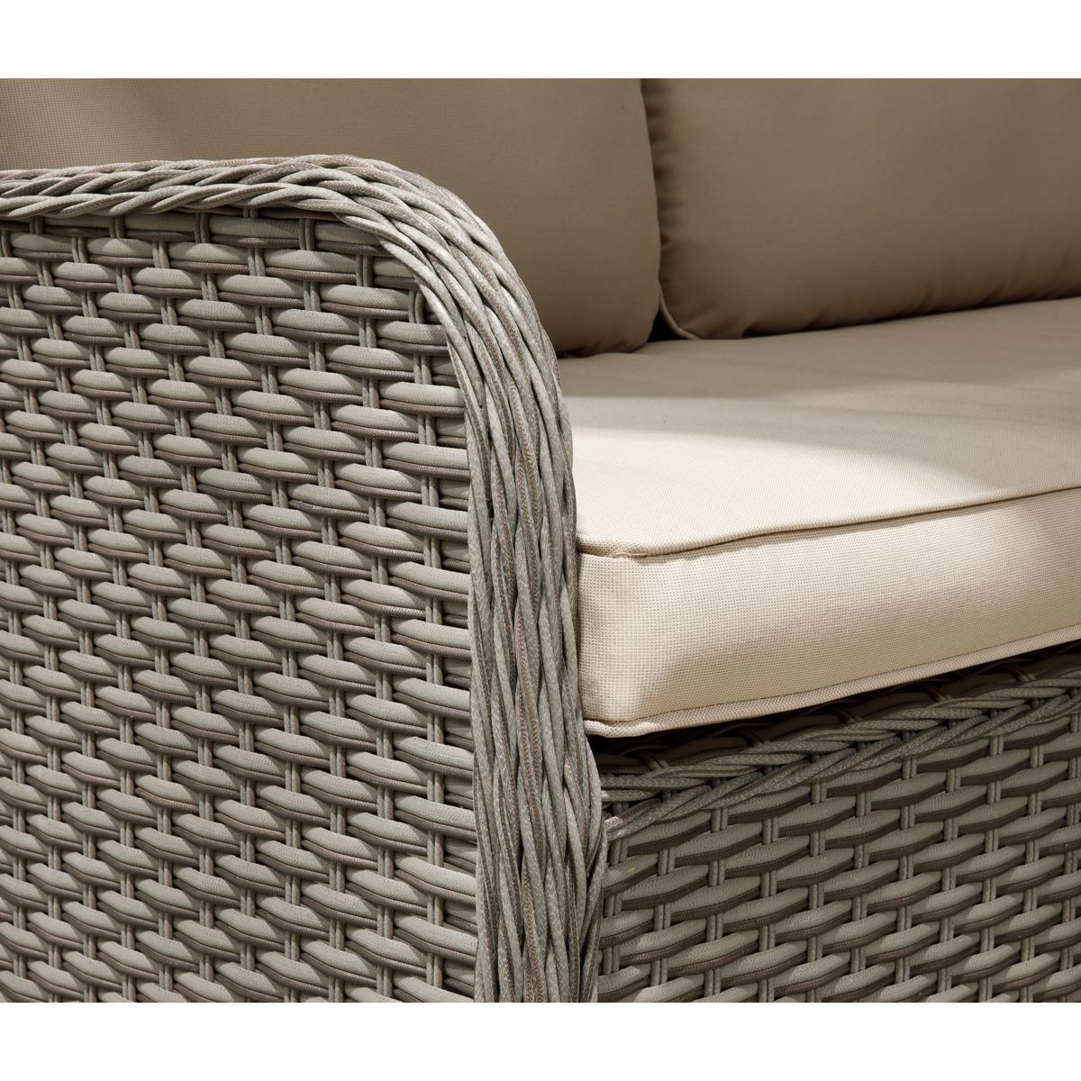 Dellonda Chester Rattan Wicker Outdoor 5 Seat Corner Sofa Set Brown DG72