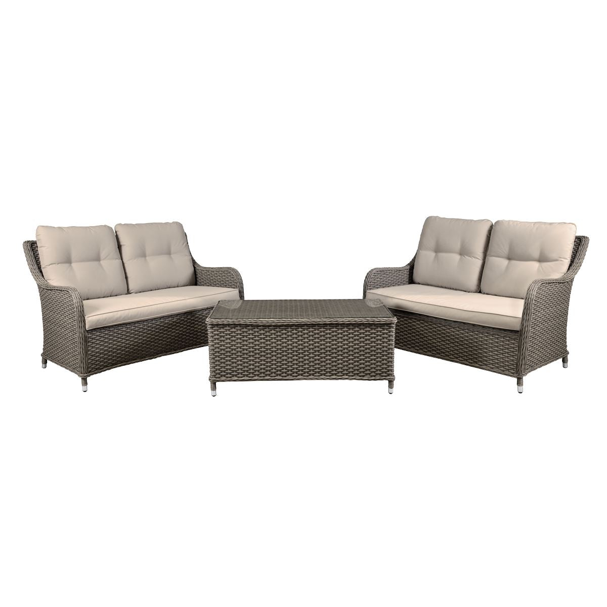 Sealey Dellonda Chester Rattan Wicker Outdoor Lounge Set 3pc DG88