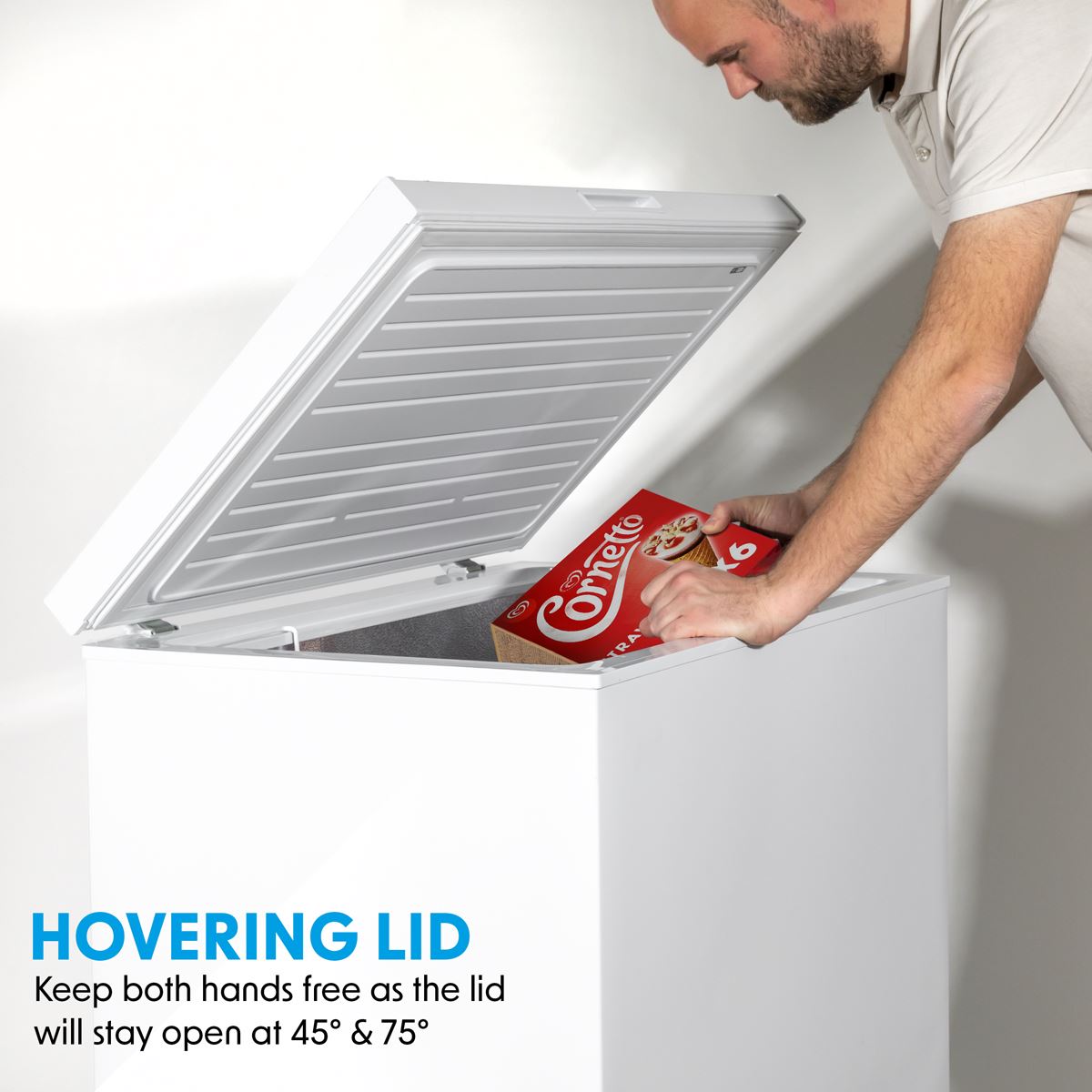 Sealey Baridi Chest Freezer 142L -12 to -24C Adjustable Thermostat White DH120