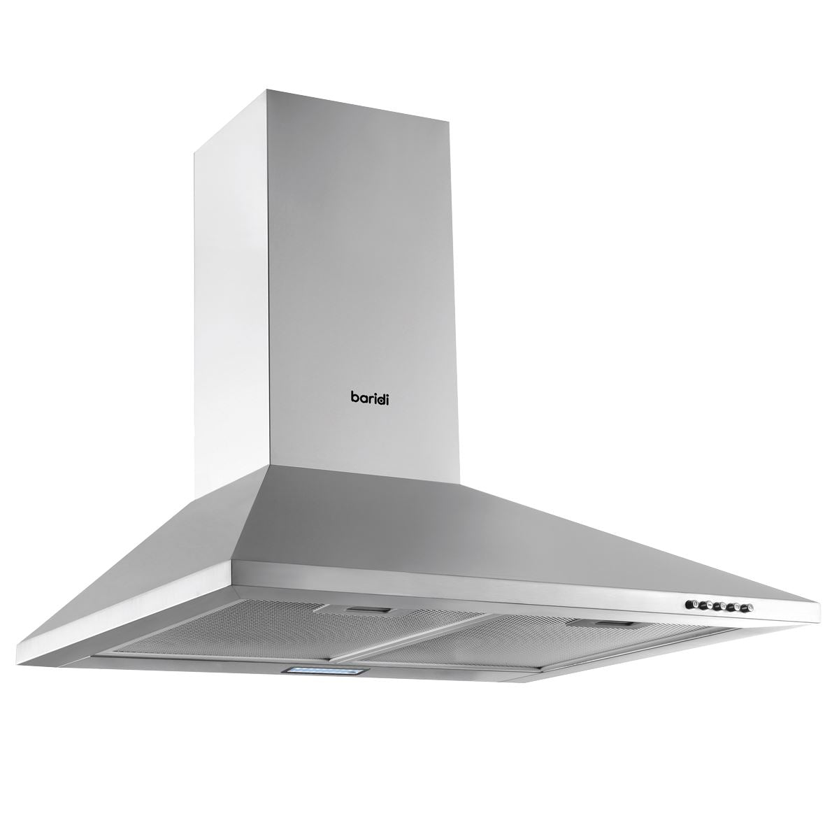 Baridi 60cm Chimney Style Cooker Hood with Carbon Filters Stainless Steel DH126