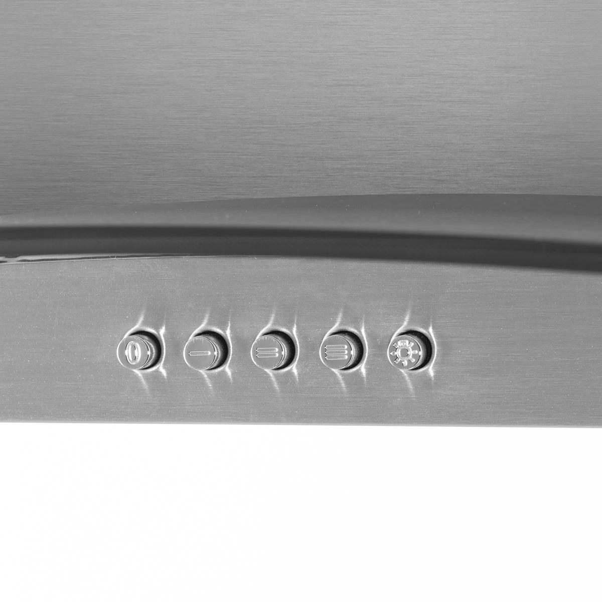 Baridi 60cm Curved Glass Cooker Hood Carbon Filters LED Lights Stainless DH128