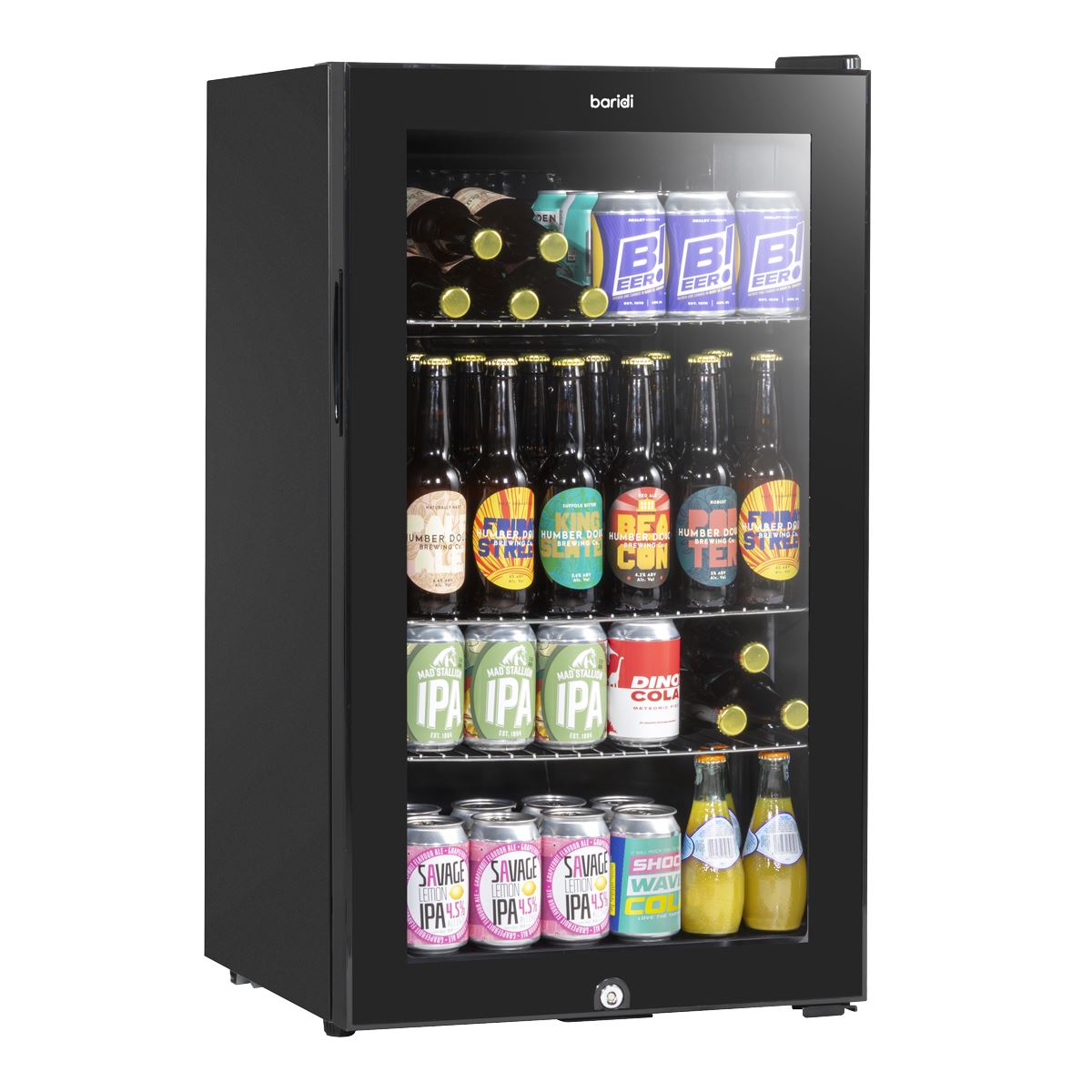 Sealey Baridi 220-240V Wine Beer & Drinks Fridge 85L Capacity Black DH13