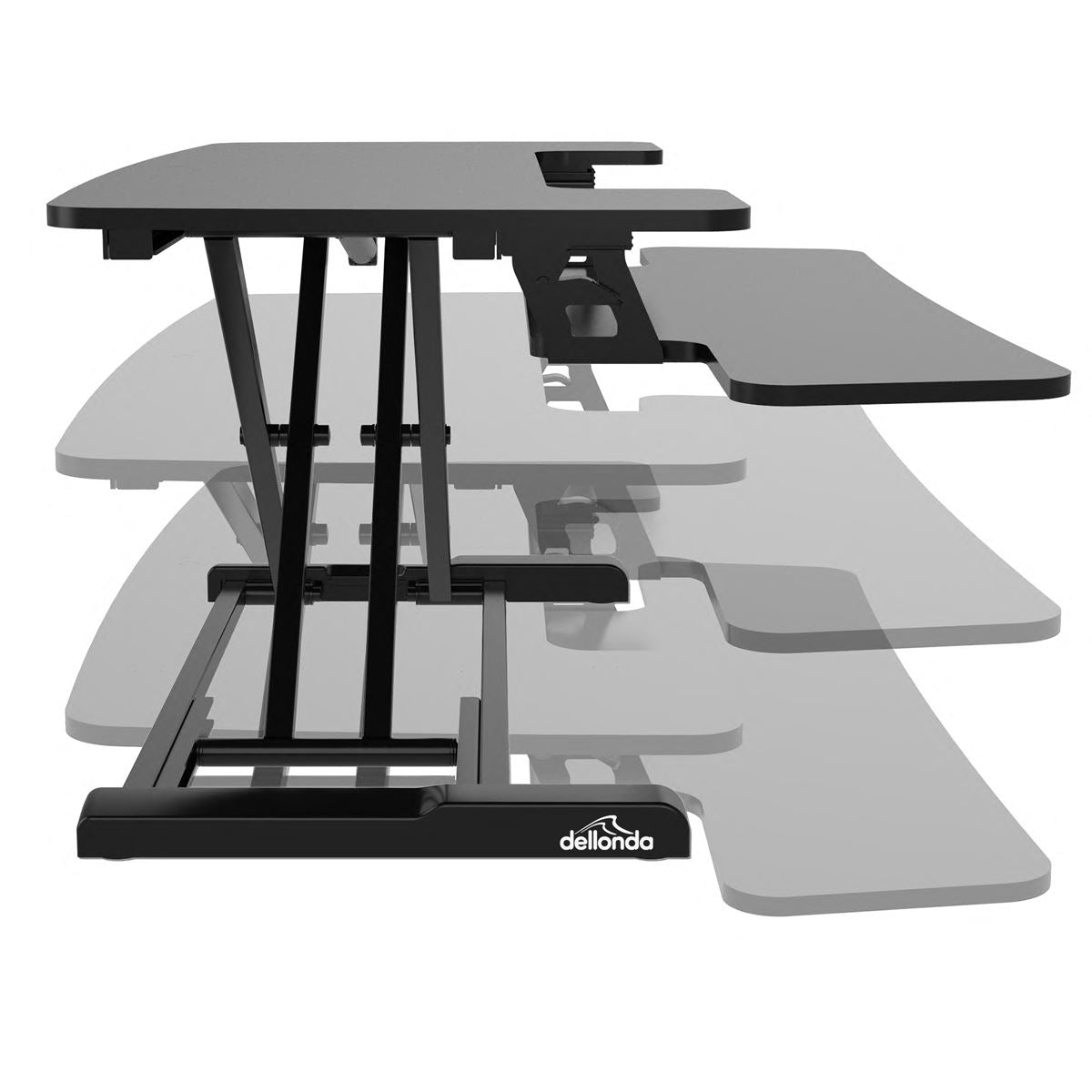 Dellonda 71cm Height Adjustable Standing Desk Converter 50cm Height 15kg DH14
