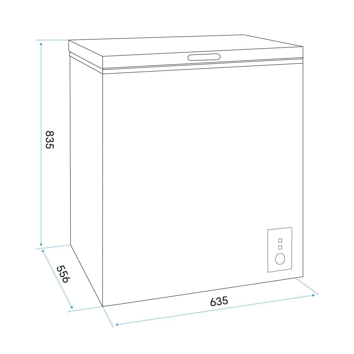 Sealey Baridi Chest Freezer 142L -12 to -24C Adjustable Thermostat Black DH152