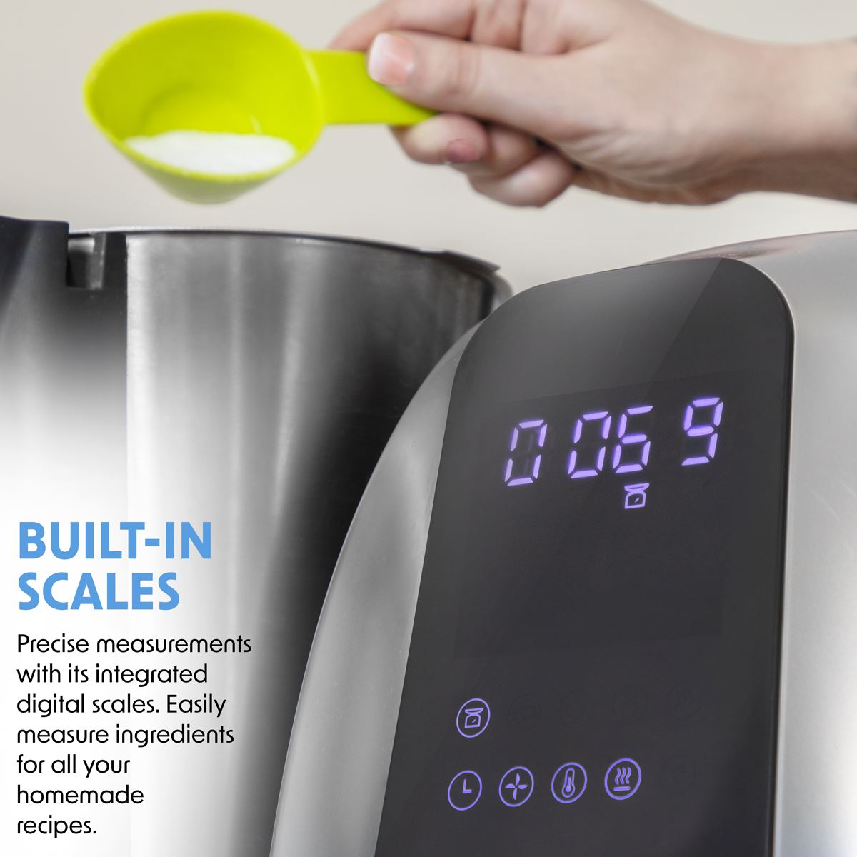 Baridi All in One Thermo Cooker 18 Preset Functions App Guided Recipes BK DH163