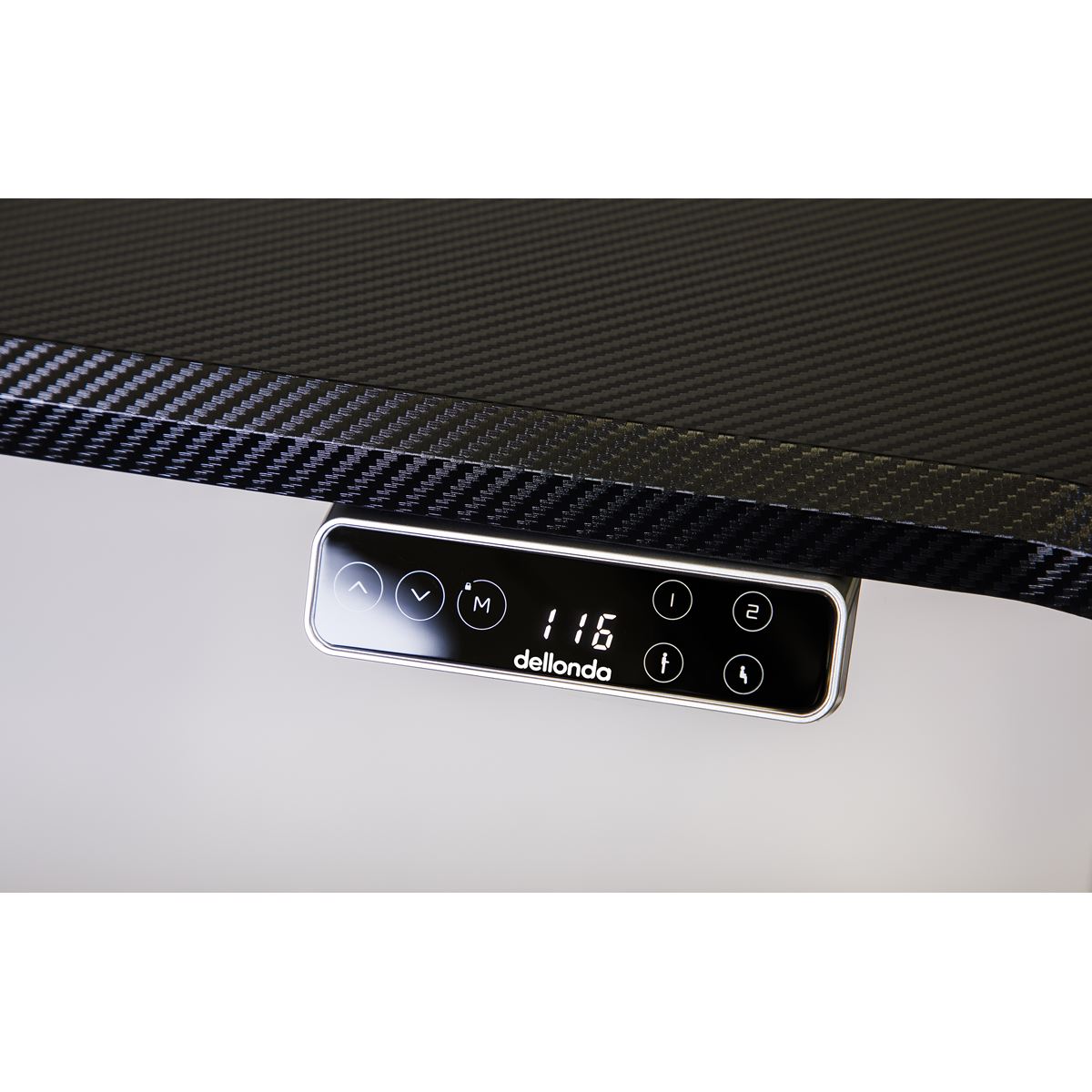 Dellonda Black Electric Adjustable Desk Frame Digital Controls Heavy Duty DH16