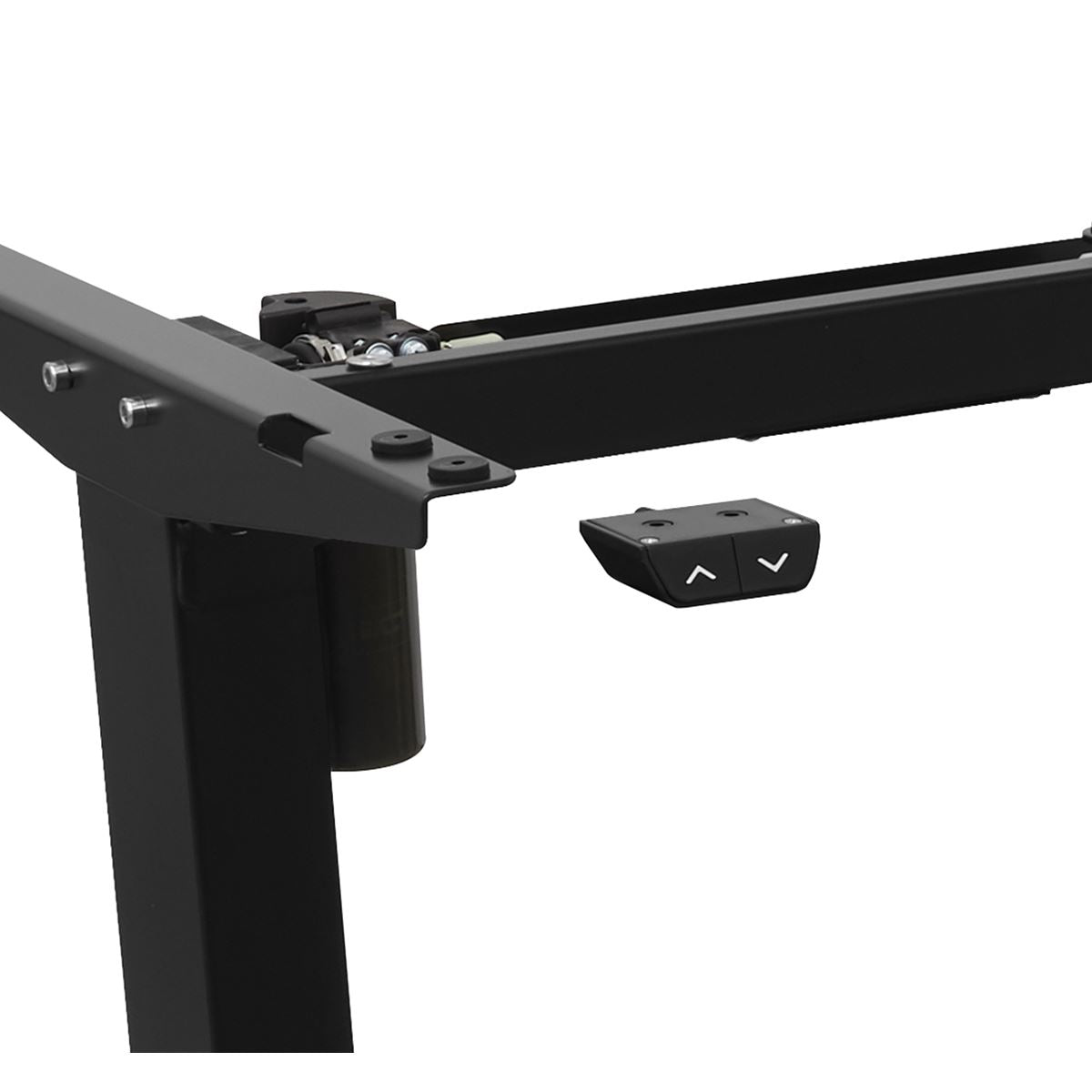 Dellonda Black Single Motor Adjustable Desk Frame 70kg Capacity DH17