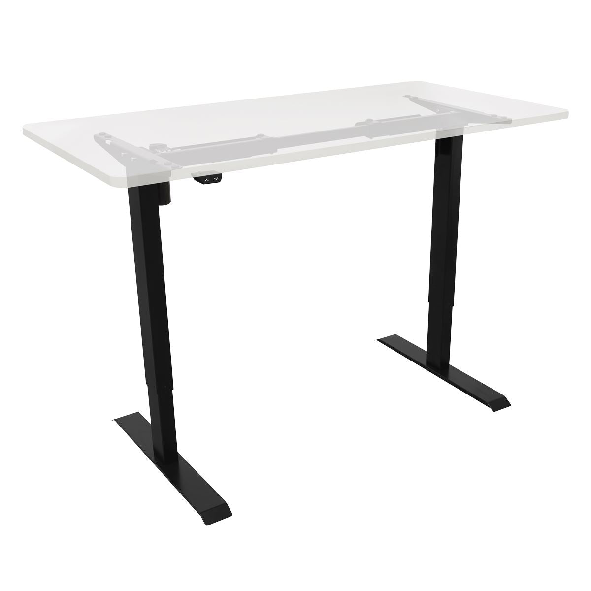 Dellonda Black Single Motor Adjustable Desk Frame 70kg Capacity DH17