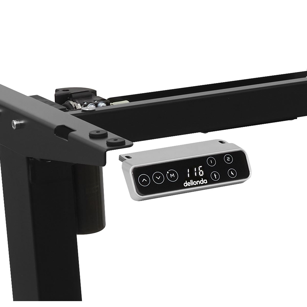Dellonda Black Electric Adjustable Desk Frame Digital 70kg Capacity DH18
