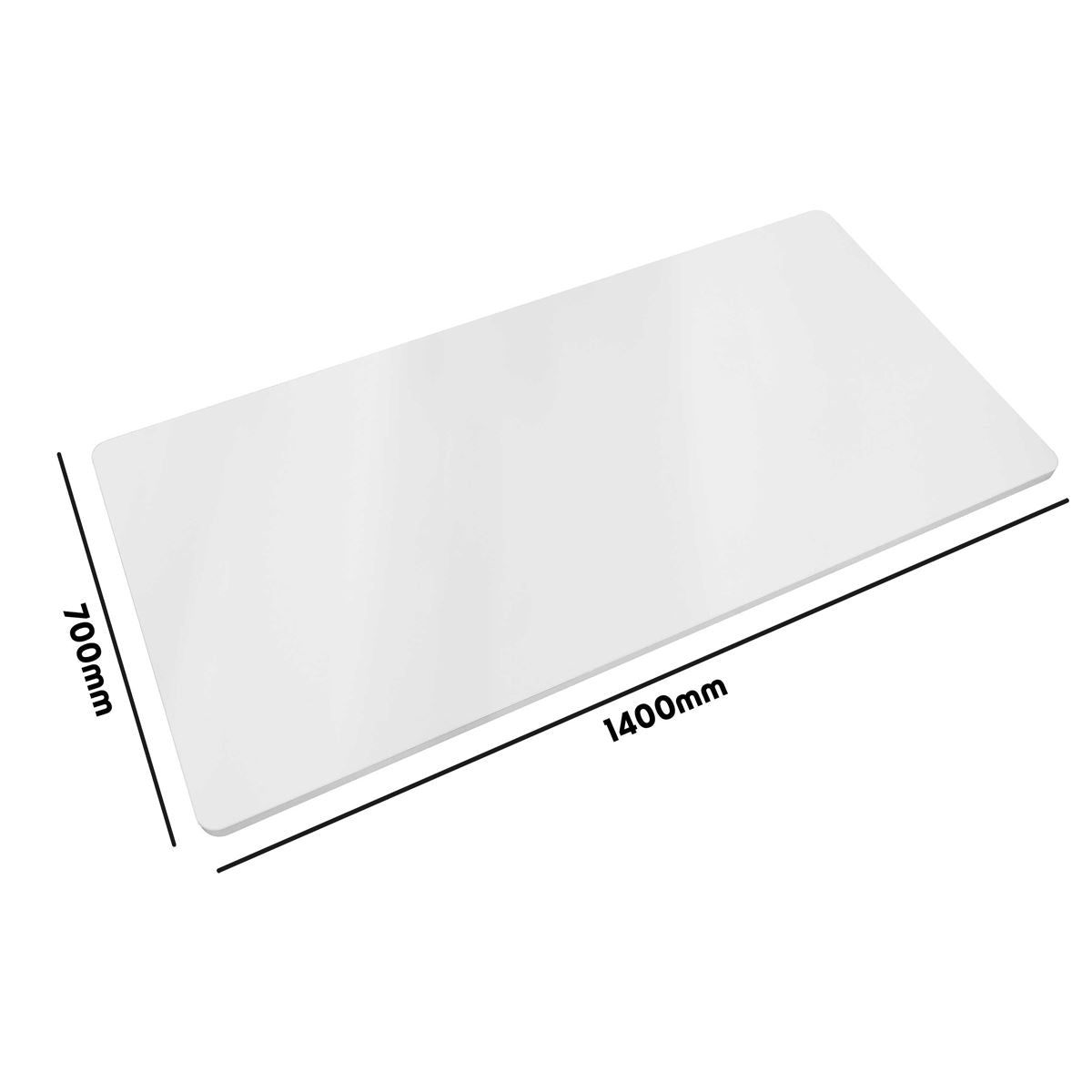 Dellonda White Rectangular Desktop 1400 x 700mm 1" Thickness DH19