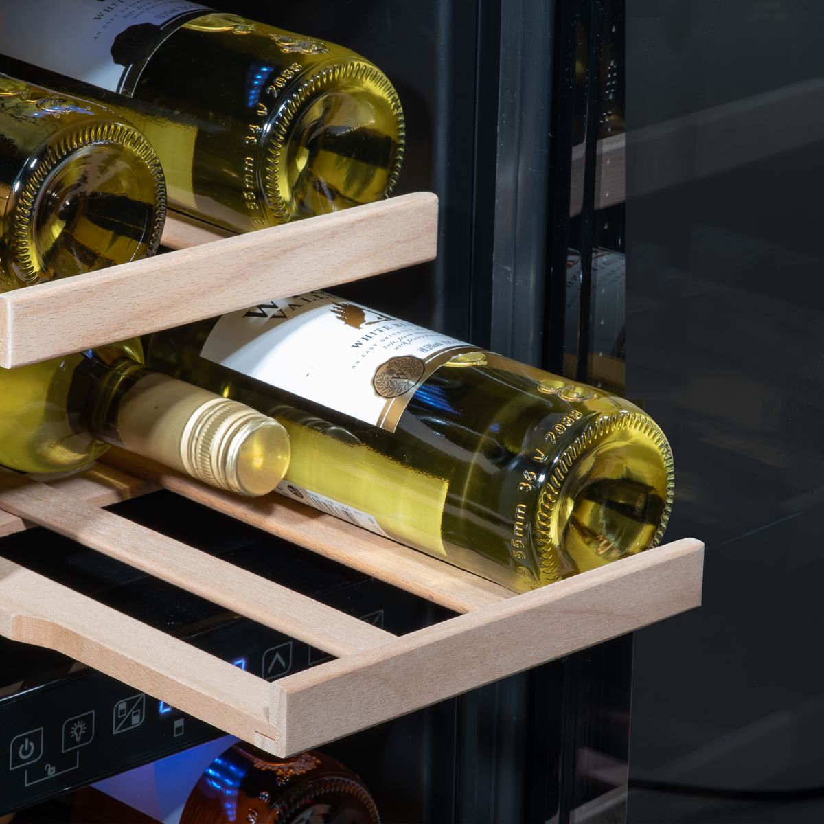 Baridi 17 Bottle Dual Zone Slim 30cm Wine Cooler Touch Screen Black DH204