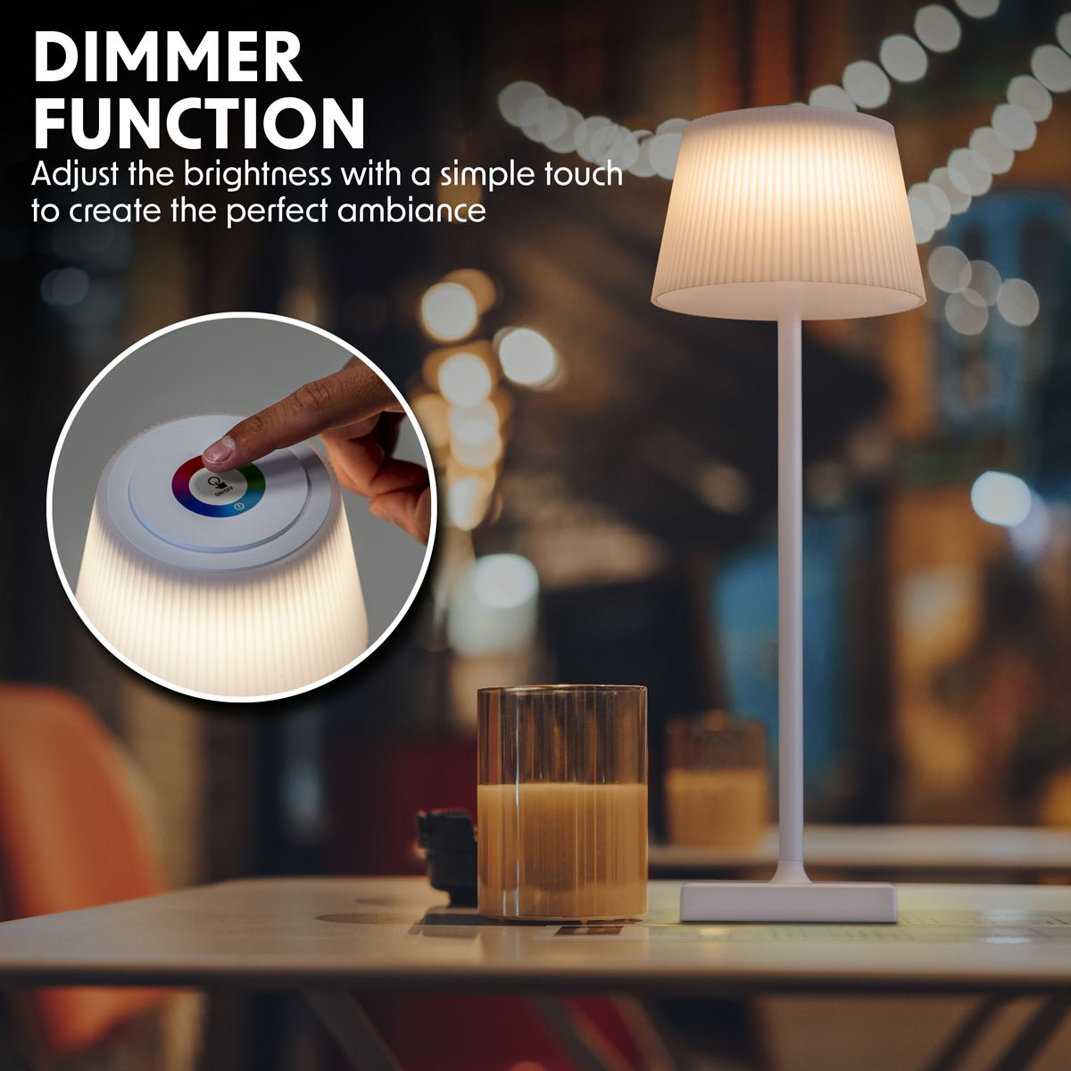 Sealey Dellonda Rechargeable Table Lamp Home Office Restaurant RGB Colour DH213