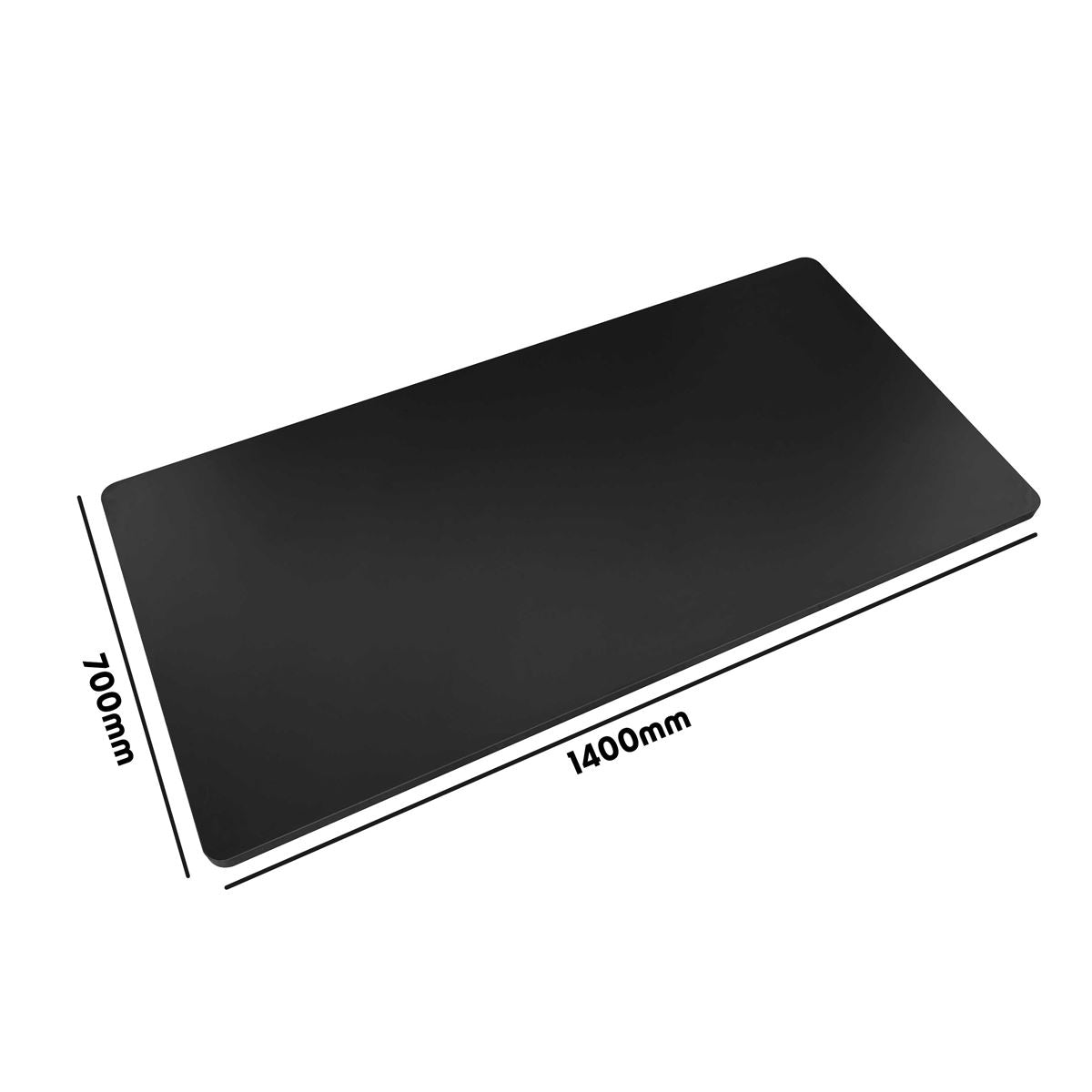 Dellonda Black Rectangular Desktop 1400 x 700mm 1" Thickness DH21
