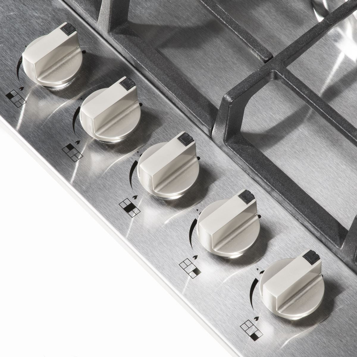 Baridi Gas Hob 5 Cooking Zones Stainless Steel W x D x H - 70 x 51 x 4 DH227