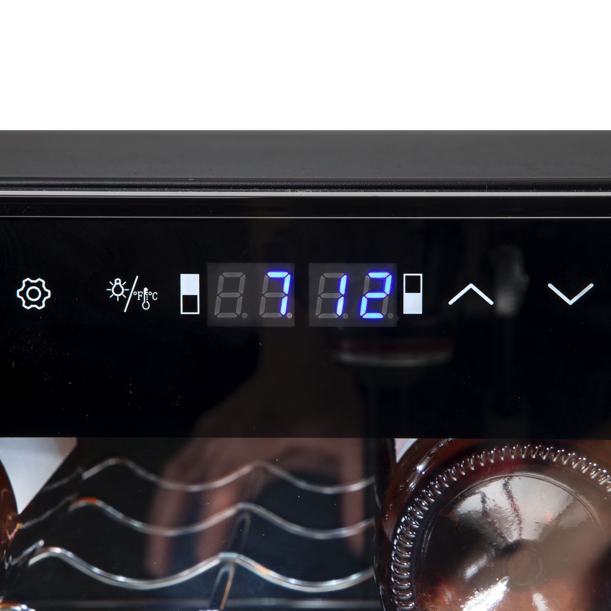 Baridi 52 Bottle Dual Zone Wine Cooler Fridge Touch Screen LED Black DH236