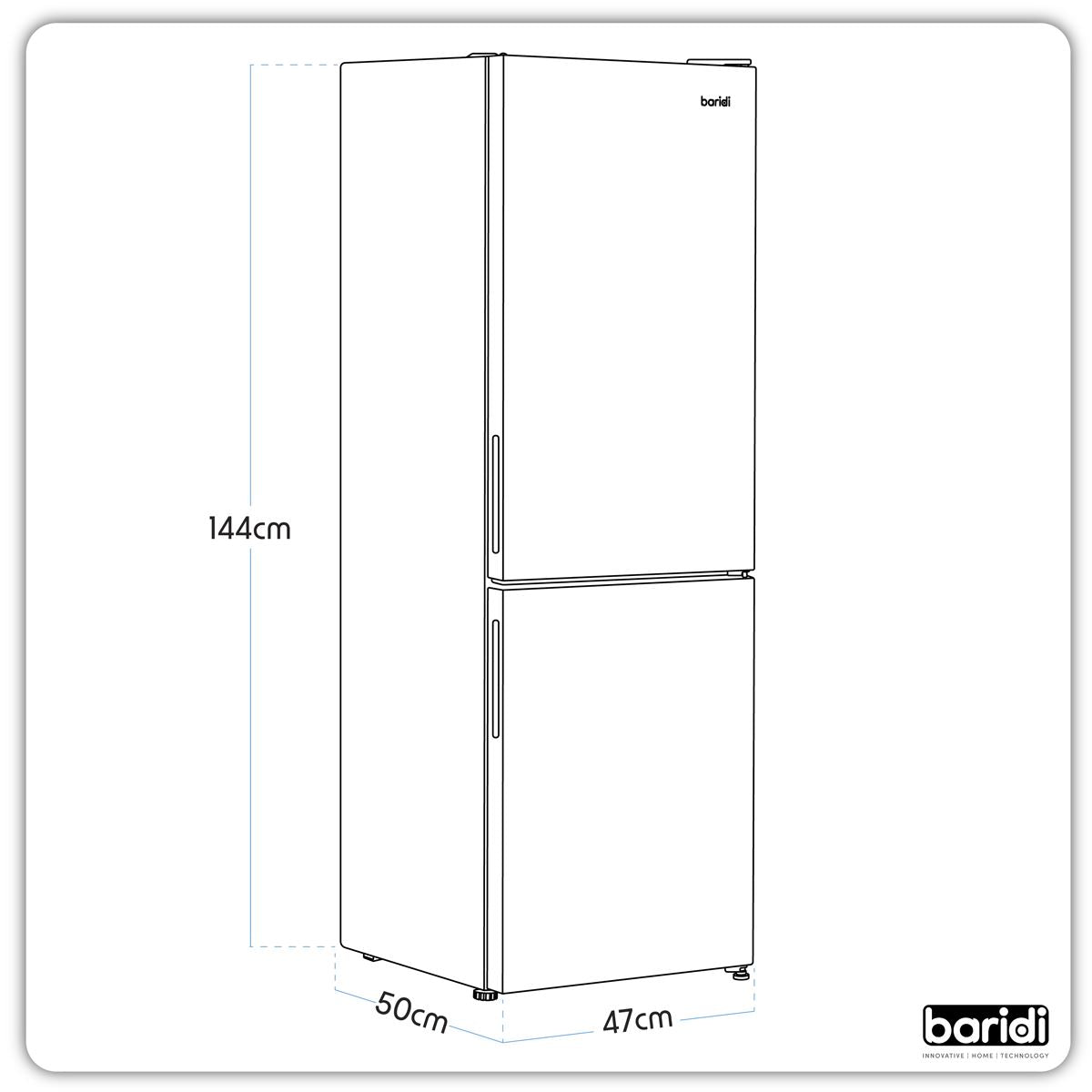 Sealey Baridi 70/30 Low Frost Fridge Freezer 157L Capacity White 220-240V DH252