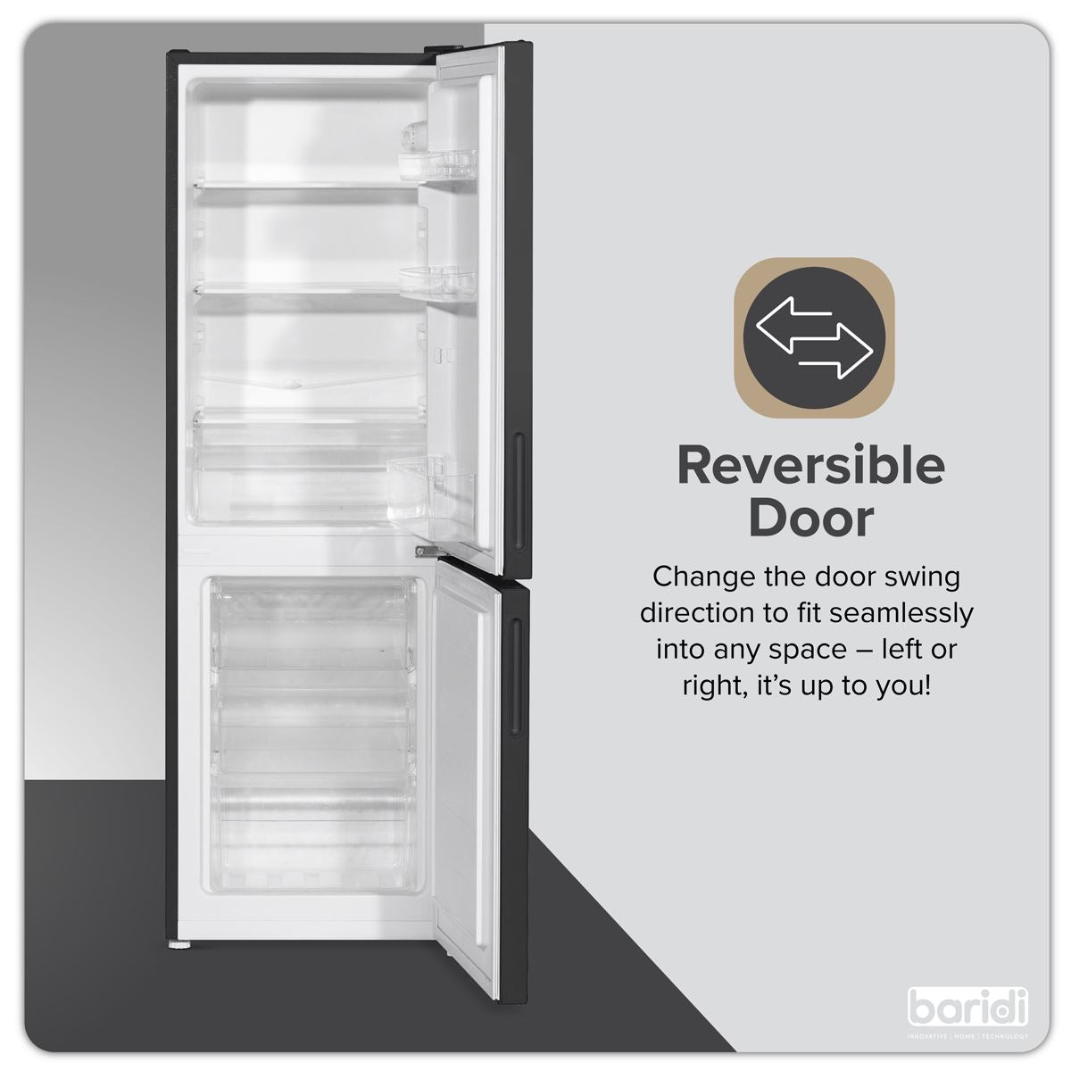 Sealey Baridi 47cm 70/30 Fridge Freezer 157L Capacity Low Frost 220-240V DH253