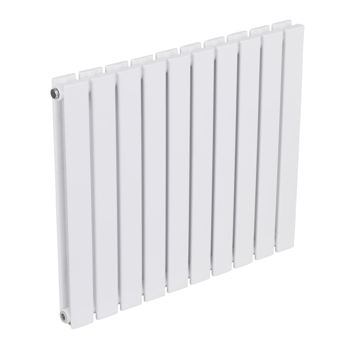 Baridi Horizontal Radiator Contemporary Double Flat Panel 600x700mm White DH350