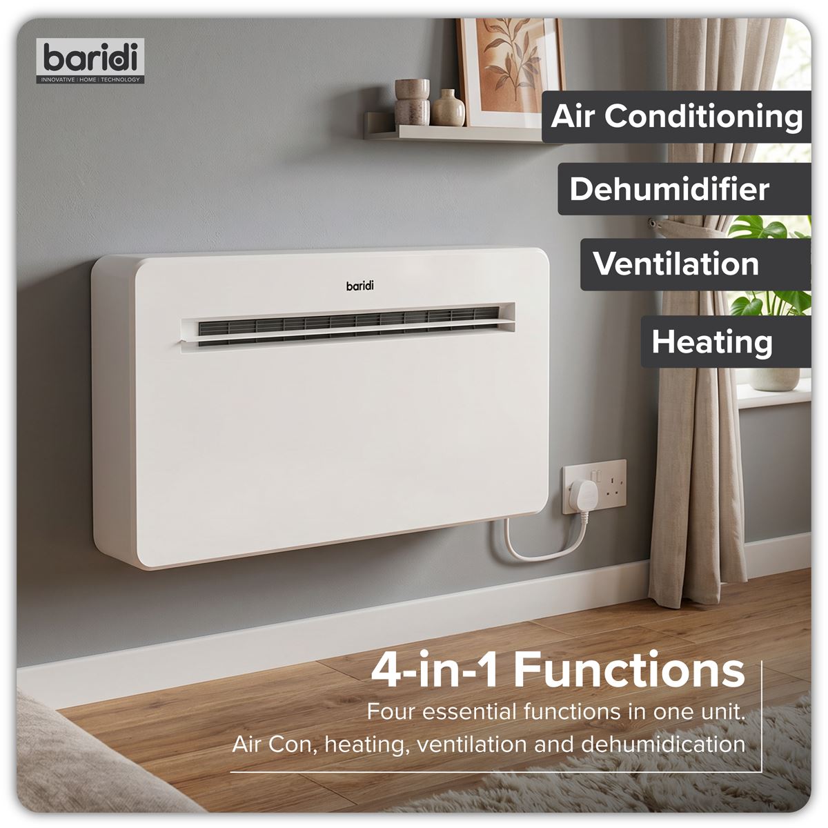Sealey Baridi Air Conditioning Unit 4-in-1 12000Btu White DH433