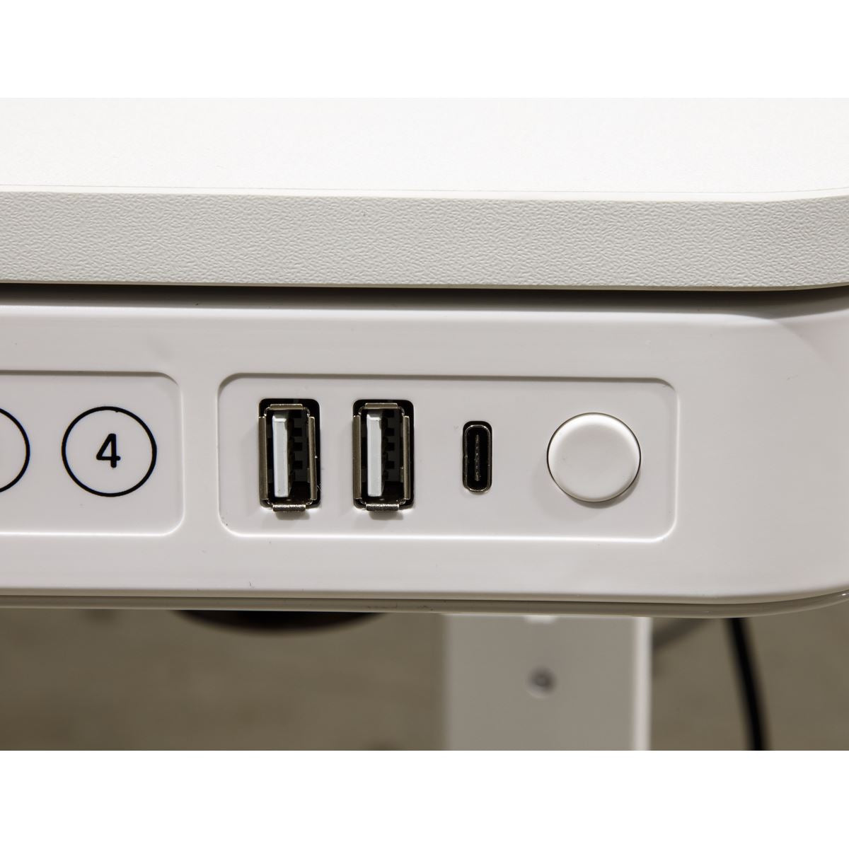 Dellonda White Electric Adjustable Standing Desk USB & Drawer 1200 x 600mm DH54