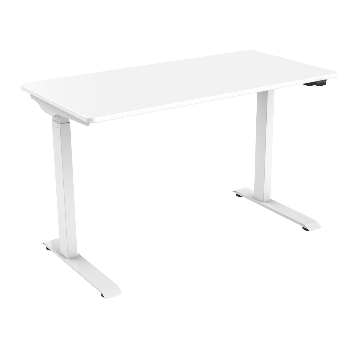 Dellonda White Electric Adjustable Office Standing Desk Quiet 1200x600mm DH56