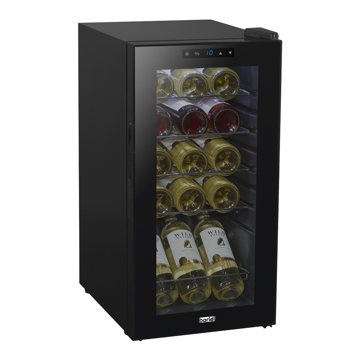 Baridi 15 Bottle Wine Fridge Digital Touch Screen & LED Light, Black DH5 DH5