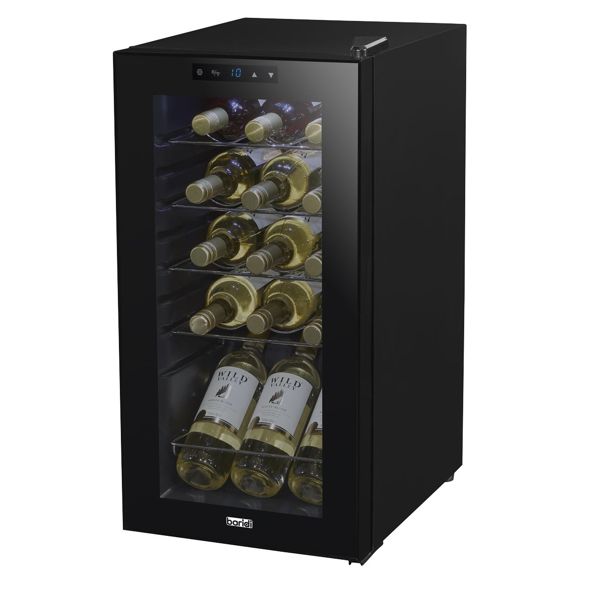 Baridi 15 Bottle Wine Fridge Digital Touch Screen & LED Light, Black DH5 DH5