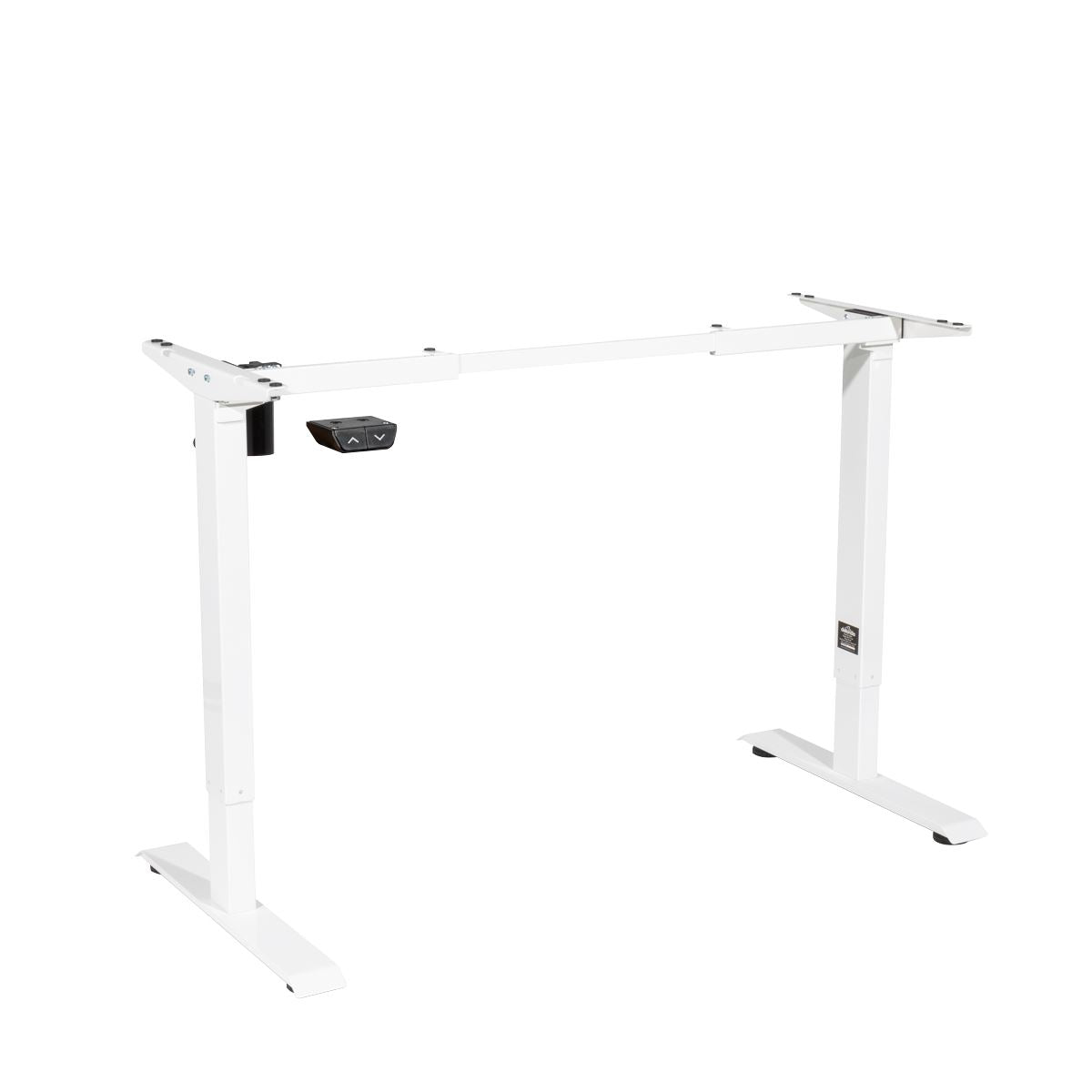 Dellonda White Electric Adjustable Standing Desk Frame 70kg Capacity Quiet DH64