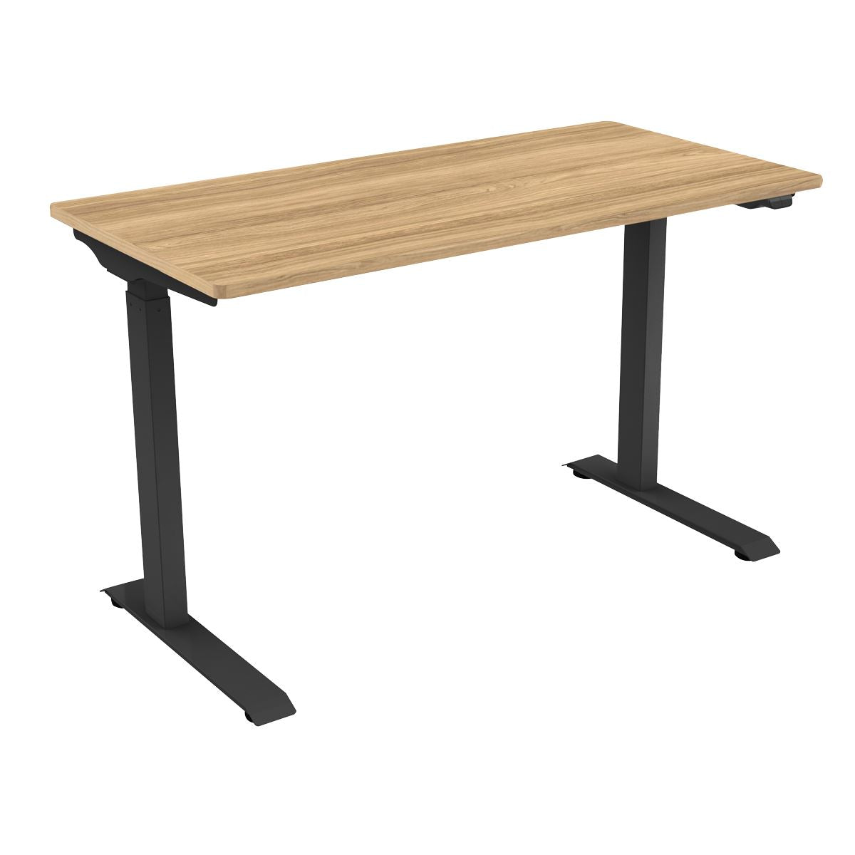 Dellonda Oak Electric Adjustable Office Standing Desk Quiet 1200 x 600mm DH66