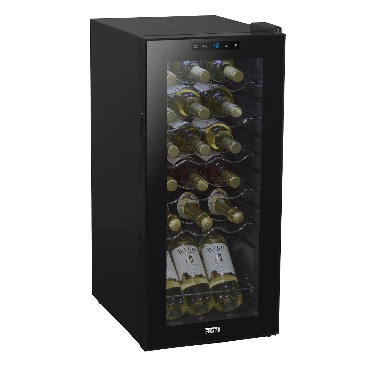 Baridi 18 Bottle Wine Fridge with Digital Touch Screen LED Light Black DH6 DH6