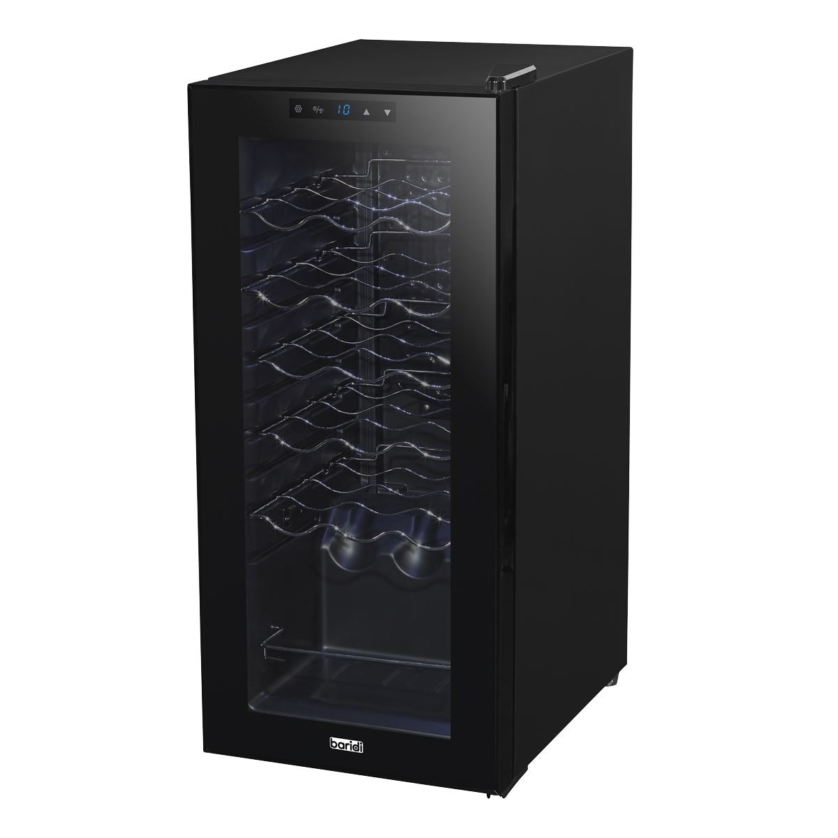 Baridi 18 Bottle Wine Fridge with Digital Touch Screen LED Light Black DH6 DH6