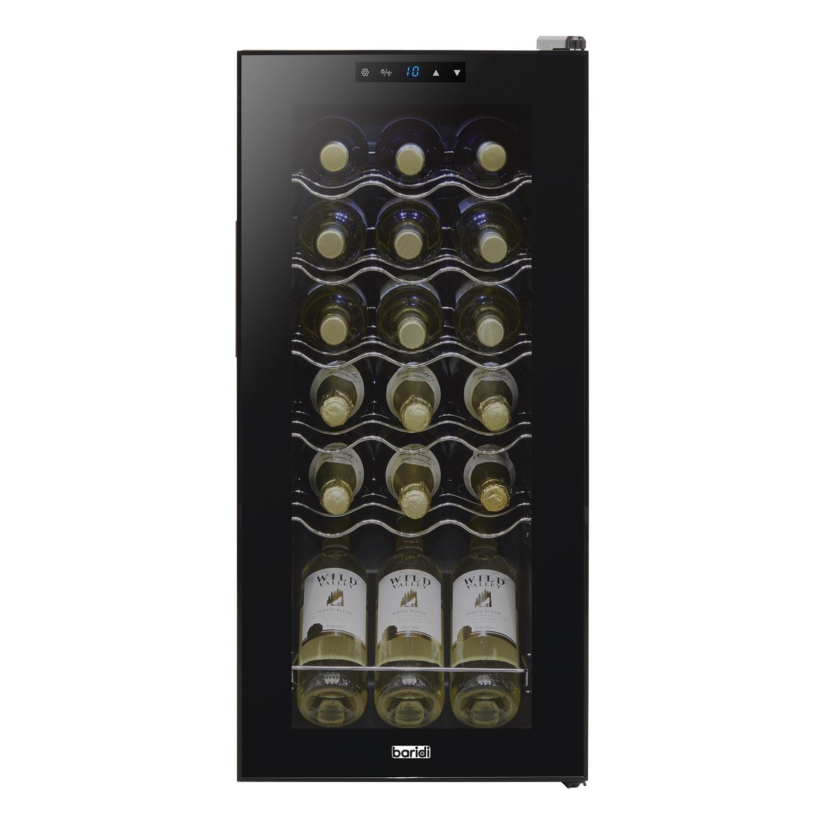 Baridi 18 Bottle Wine Fridge with Digital Touch Screen LED Light Black DH6 DH6