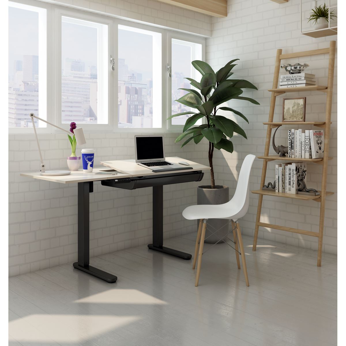 Dellonda Electric Standing Desk Ergonomic Drawing Sit Stand Table DH71