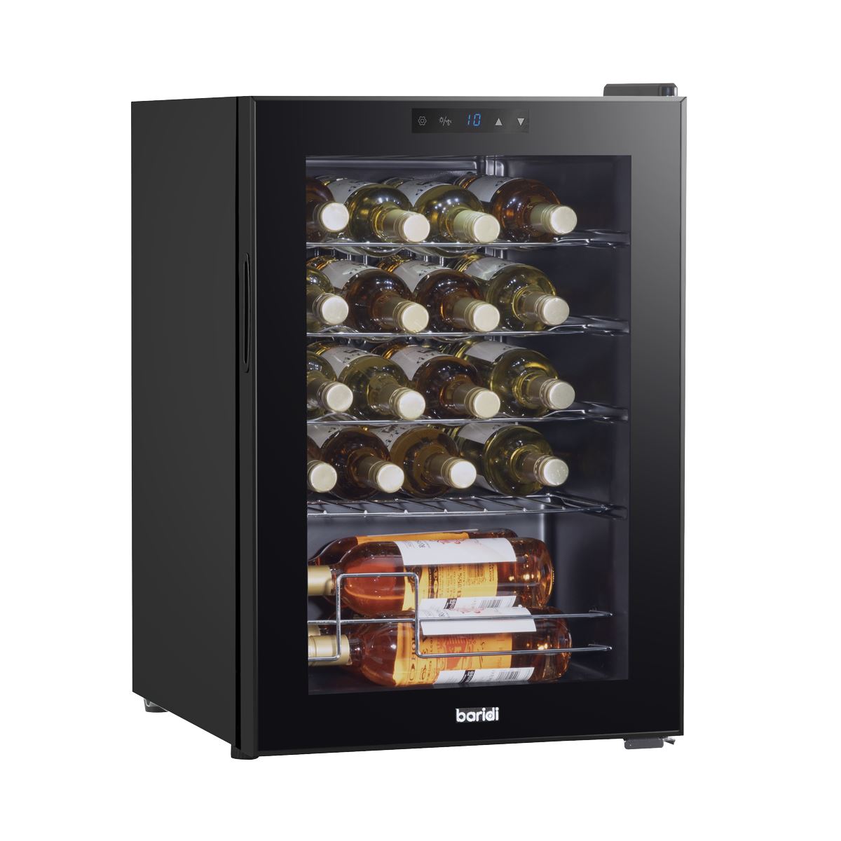 Baridi Wine Cooler Fridge Digital Touchscreen LED Light 20 Bottle Black DH8