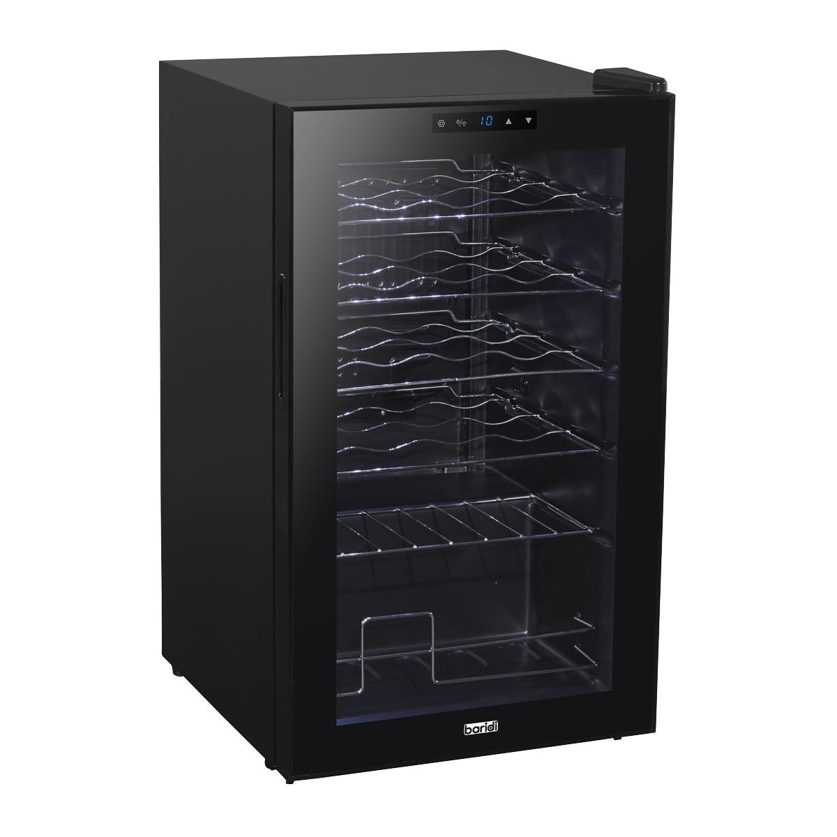 Baridi 24 Bottle Wine Fridge Digital Touch Screen Controls & LED Black DH9 DH9